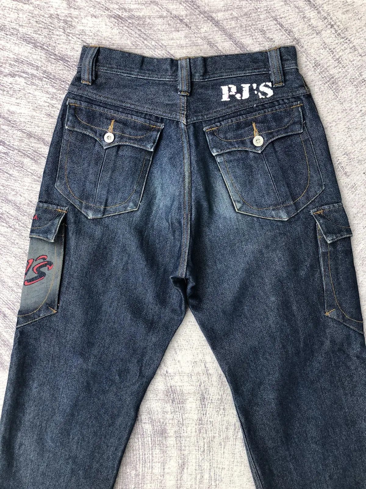 PJ's Japanese Surfwear Hip Hop Jeans Cargo Shiny Pants