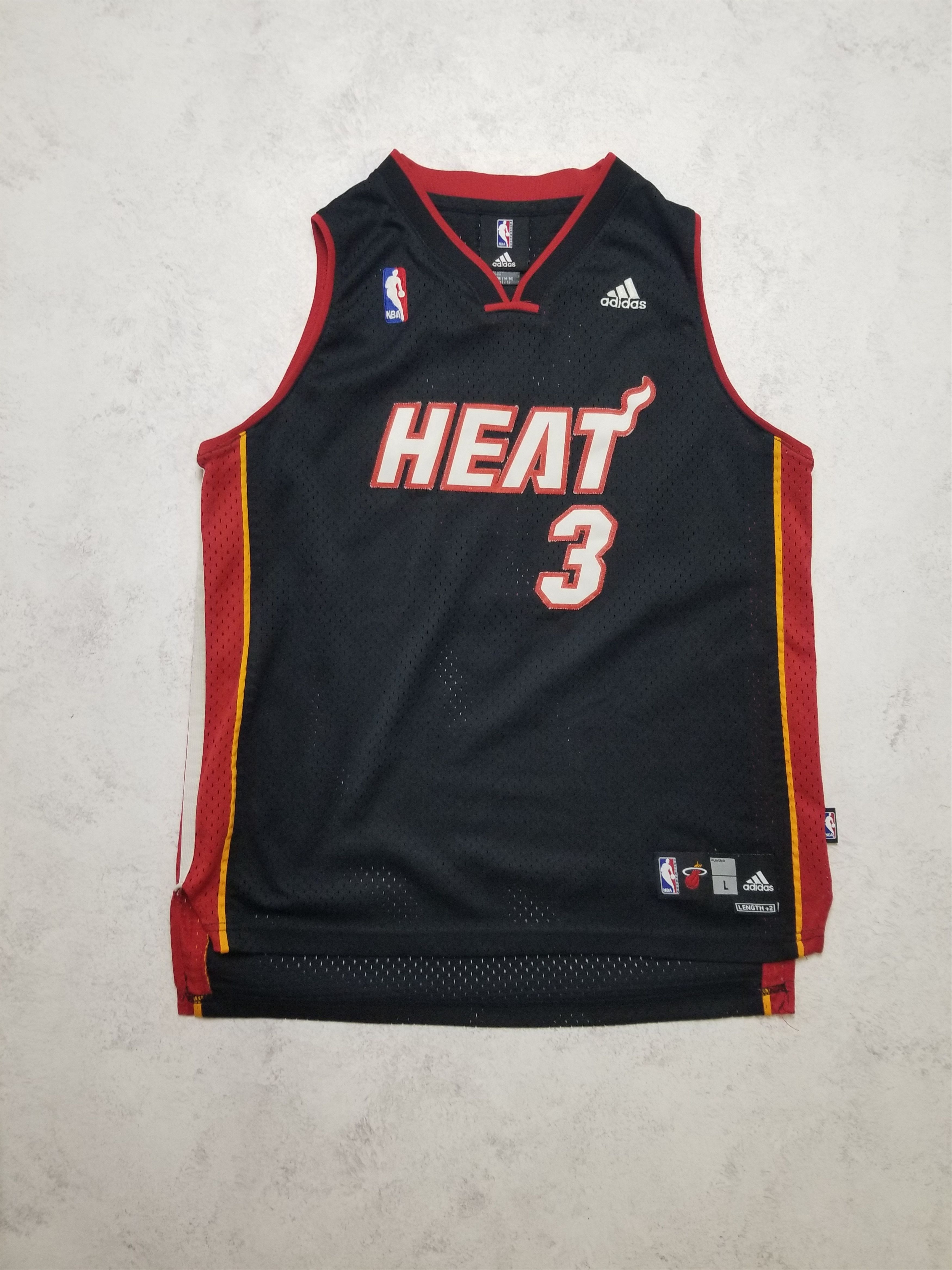 Adidas Miami Heat Wade NBA Swingman Jersey Youth L 14-16 Men's 2XS Size US XXS / EU 40 - 1 Thumbnail