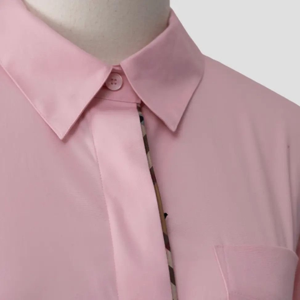 Burberry o1w1db10326 Piping Checked Dress in Pink Size M / US 6-8 / IT 42-44 - 4 Thumbnail