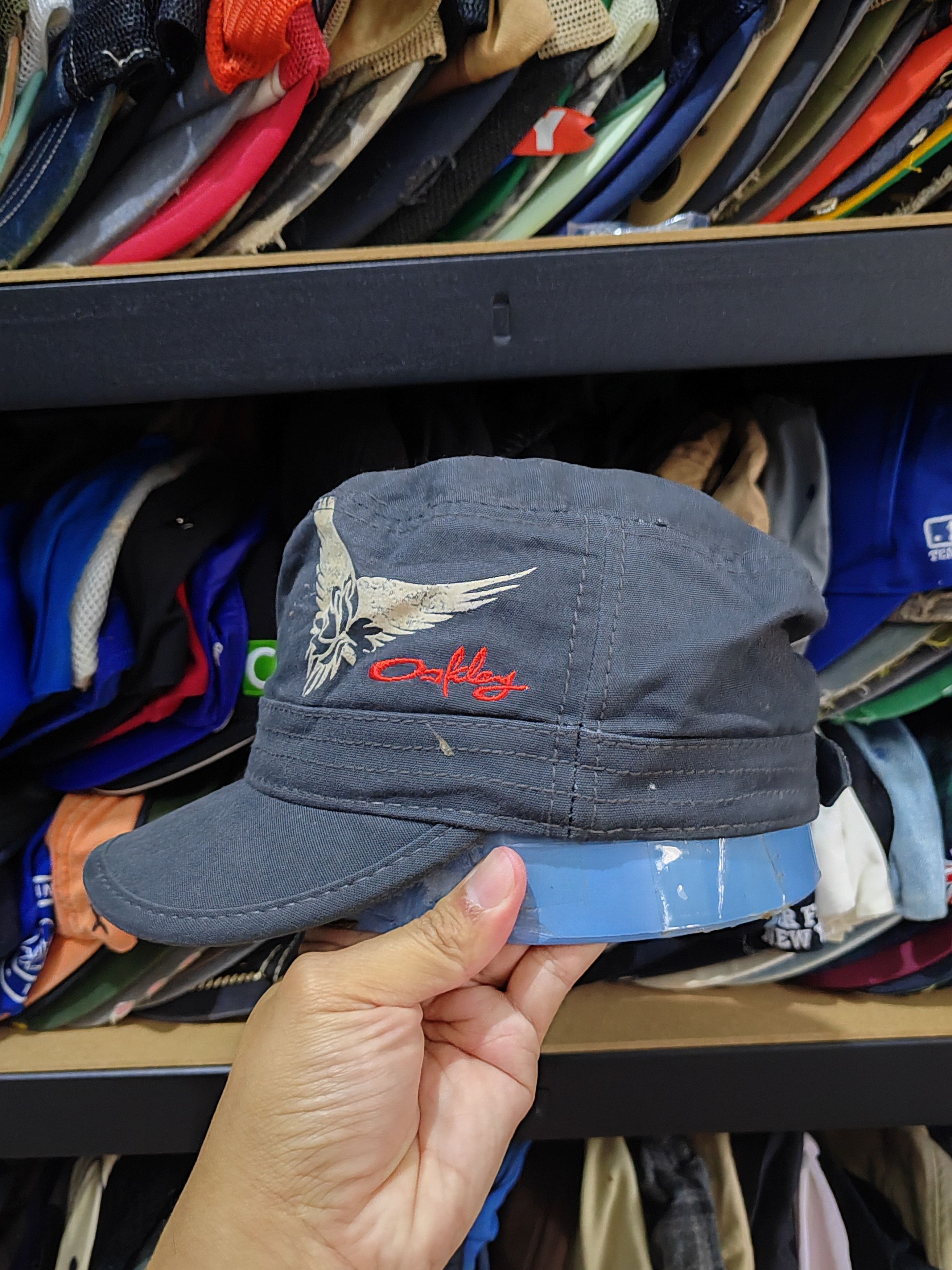 Oakley Vintage Oakley Cadet Japanese Distressed Style Cap Hat Size ONE SIZE - 1 Thumbnail