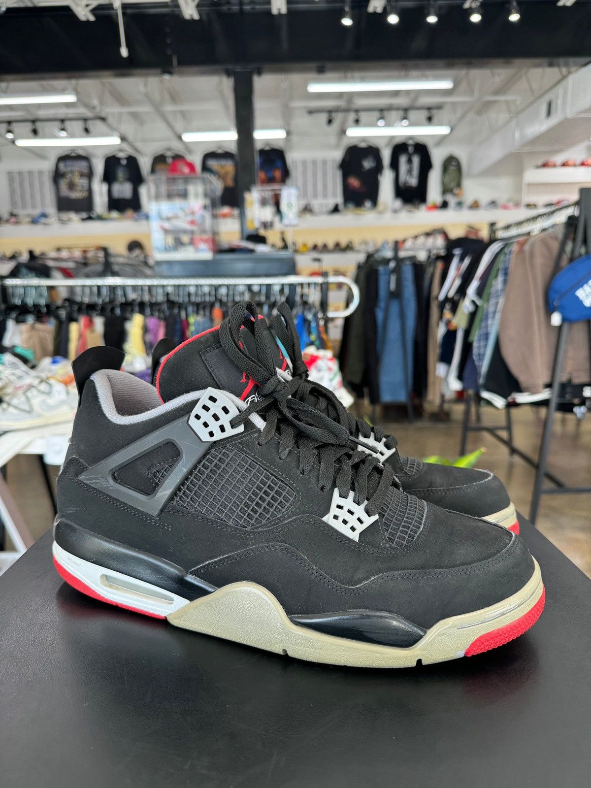 Jordan Brand Air Jordan 4 Black Cement Bred Sz. 12 (2019) Size US 12 / EU 45 - 6 Thumbnail