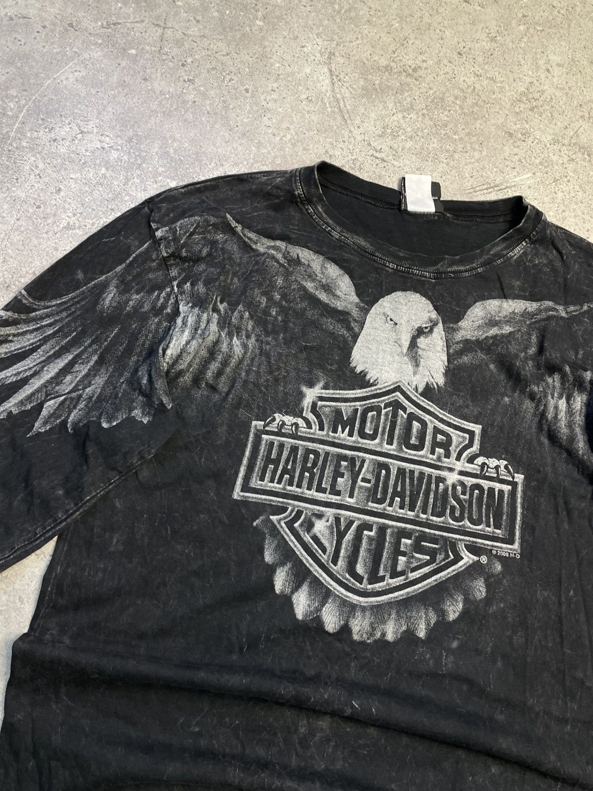 Harley Davidson Harley Davidson Acid Wash Long Sleeve Graphic Tee Eagle Size US M / EU 48-50 / 2 - 3 Thumbnail