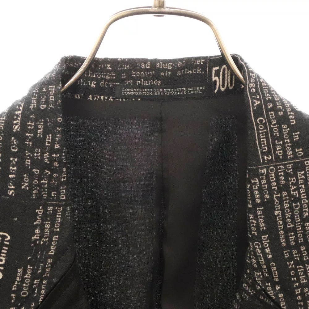 Yohji Yamamoto Pour Homme 22ss LINEN NEWSPAPER PRINT LONG JACKET Size US M / EU 48-50 / 2 - 3 Thumbnail