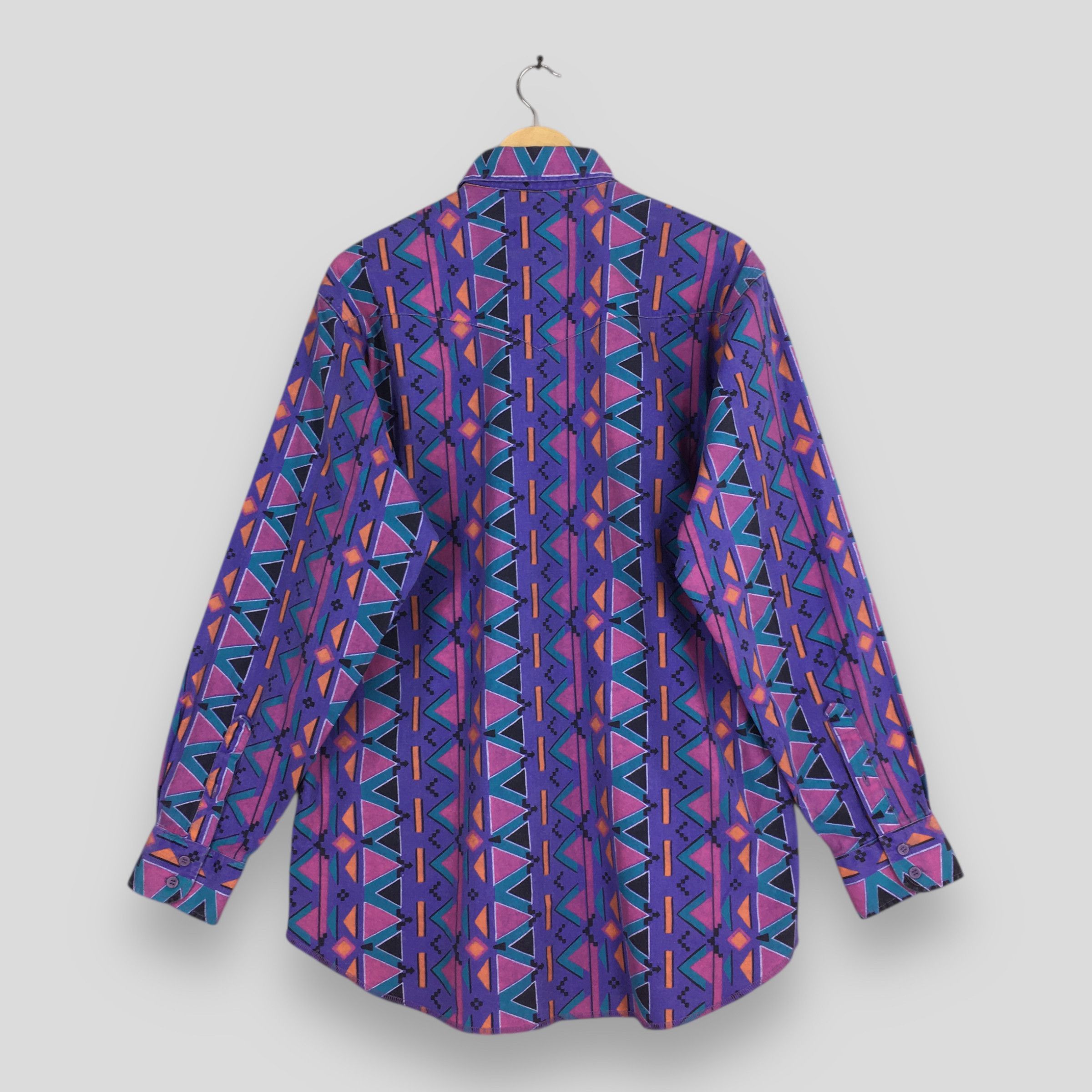 Wrangler Vintage 80s Wrangler Navajo Geometrical Pattern Shirt XLarge Size US XL / EU 56 / 4 - 6 Thumbnail