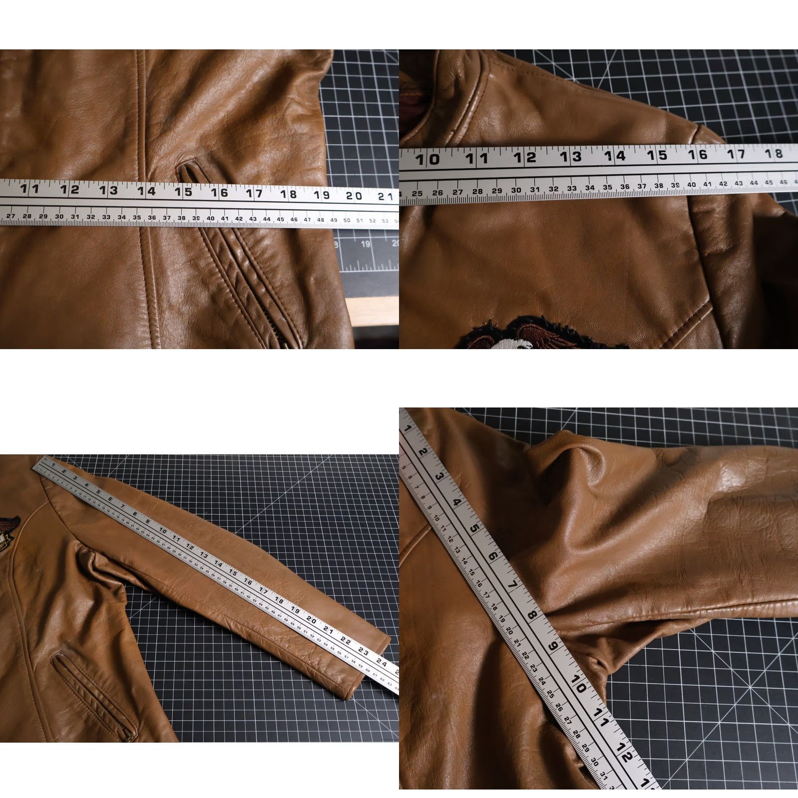 Brooks VINTAGE Brooks Sportswear Jacket Men's 40 (Medium) Brown Harley Patch Leather 60s Size US M / EU 48-50 / 2 - 8 Thumbnail