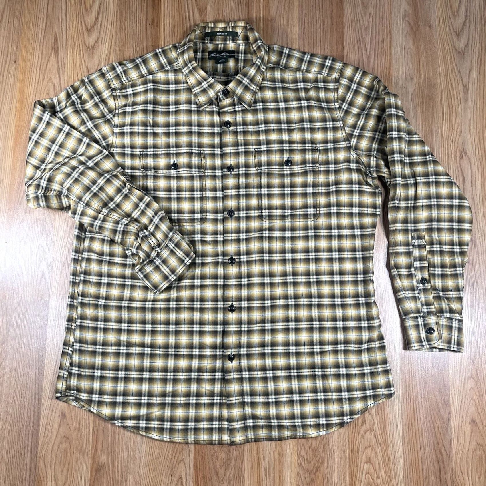 Eddie Bauer Eddie Bauer Relaxed Fit Plaid Button Up Long Sleeve Casual Shirt Mens Size L Size US L / EU 52-54 / 3 - 2 Thumbnail