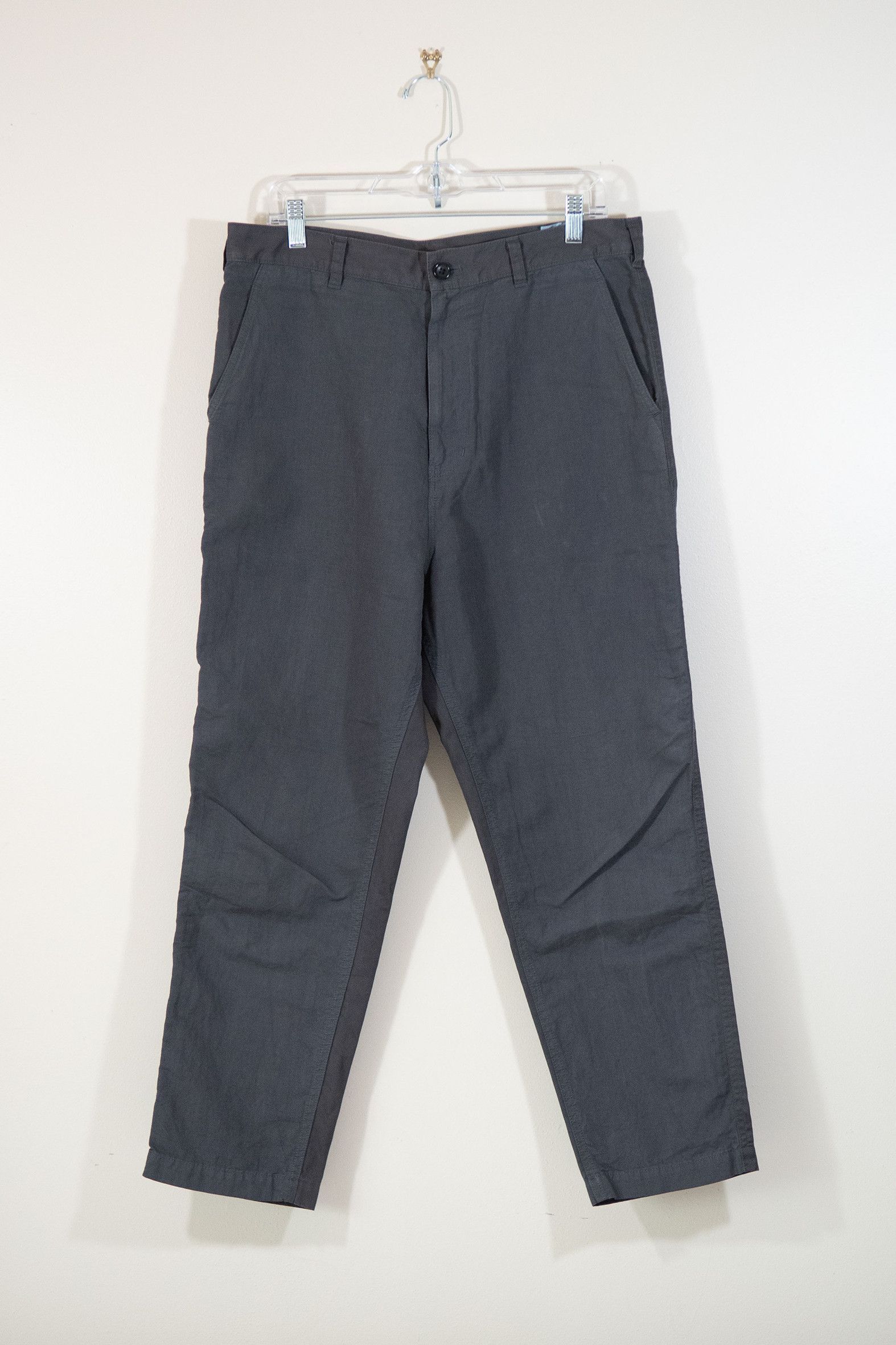 image of Comme Des Garcons Homme Cotton Linen Mix Pant Gray in Grey, Men's (Size 34)