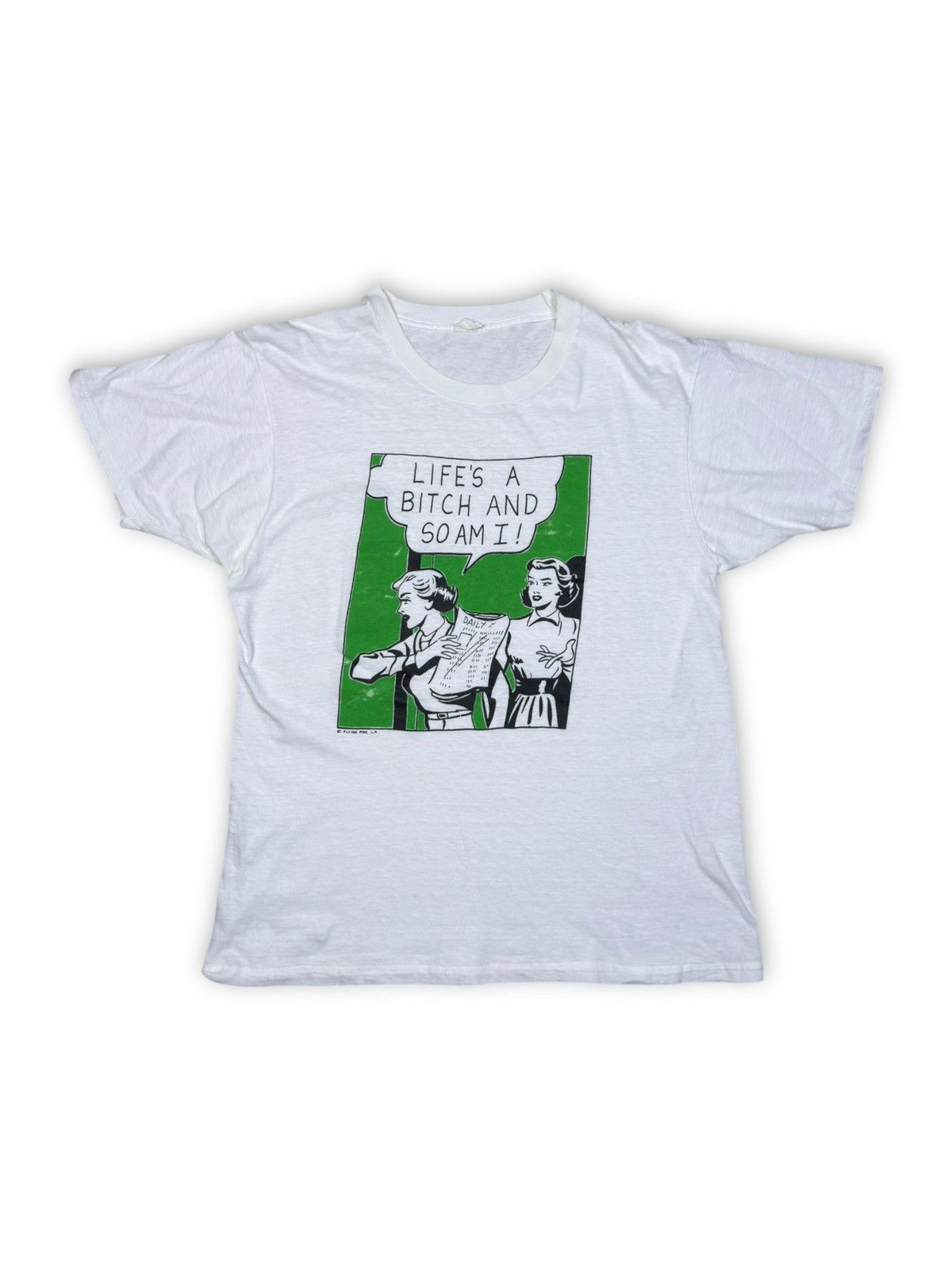 Vintage *RARE* FLYING FISH LA 80s VTG POP ART LIFE’S A BITCH SO AM I Size US L / EU 52-54 / 3 - 1 Thumbnail