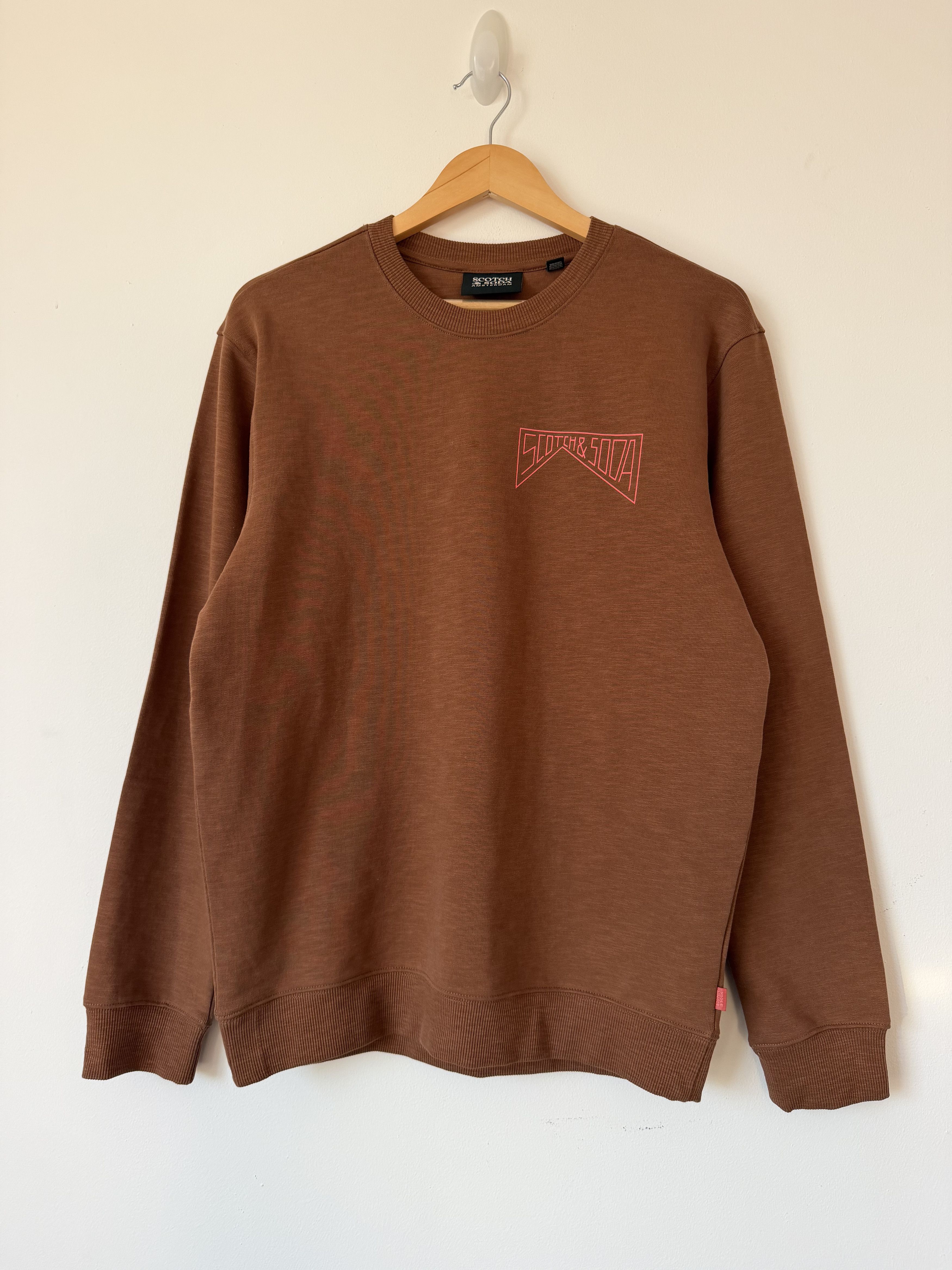 Scotch & Soda Scotch & Soda Amsterdam Brown Crewneck Sweatshirt Medium M Size US M / EU 48-50 / 2 - 2 Thumbnail