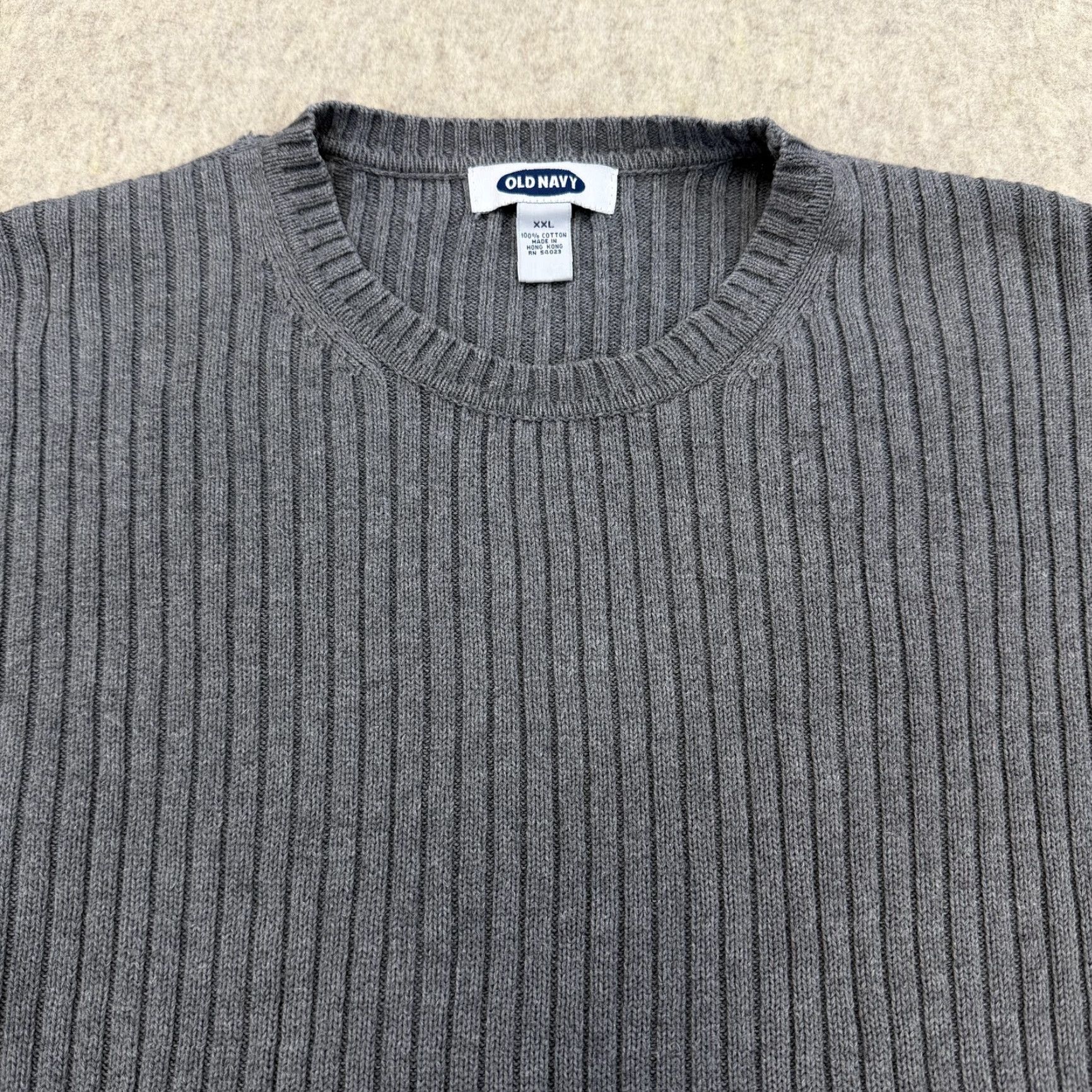 Old Navy VINTAGE Old Navy Sweater Mens 2XL Gray Rib Knit Crewneck Pullover Hong Kong Size US XXL / EU 58 / 5 - 3 Thumbnail