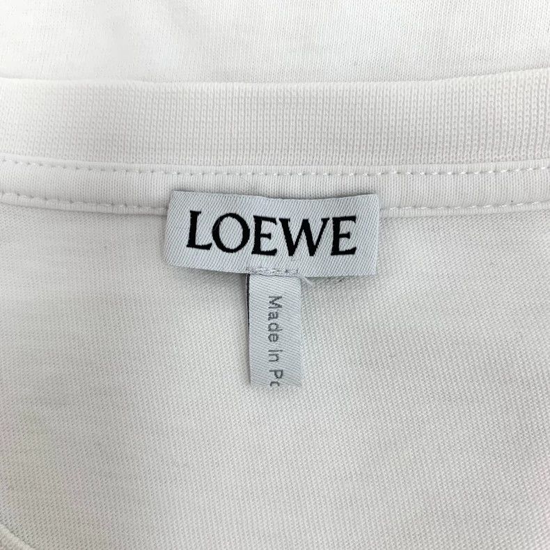 Loewe Loewe White logo embroidered cotton round neck short sleev Size S / US 4 / IT 40 - 5 Thumbnail