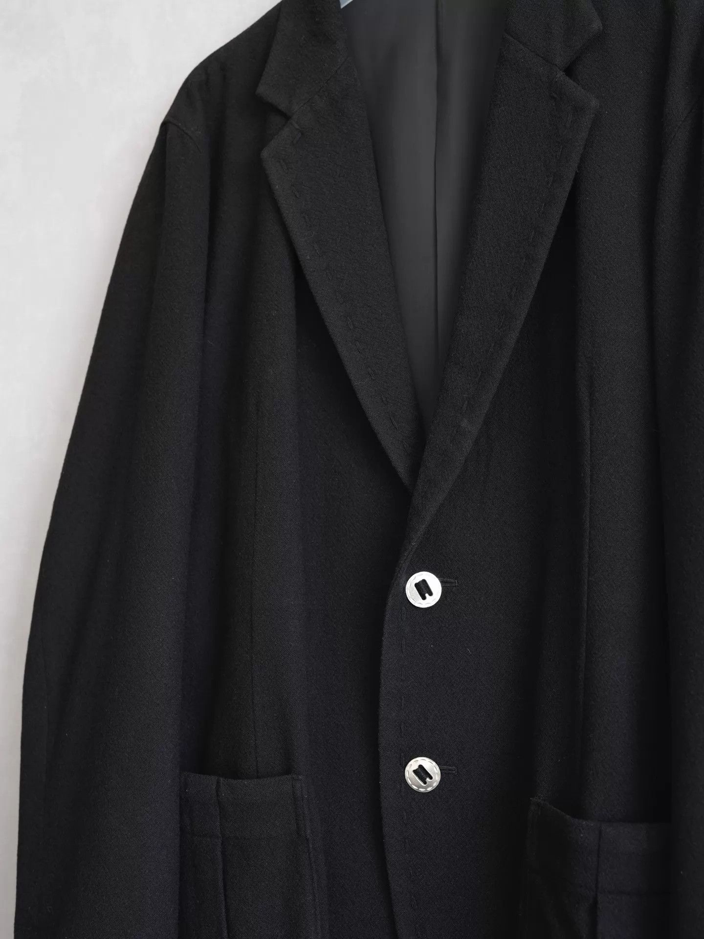 Yohji Yamamoto Yohji Yamamoto 05AW H-Stitched Silver-Button Jacket 2 Size US M / EU 48-50 / 2 - 3 Thumbnail