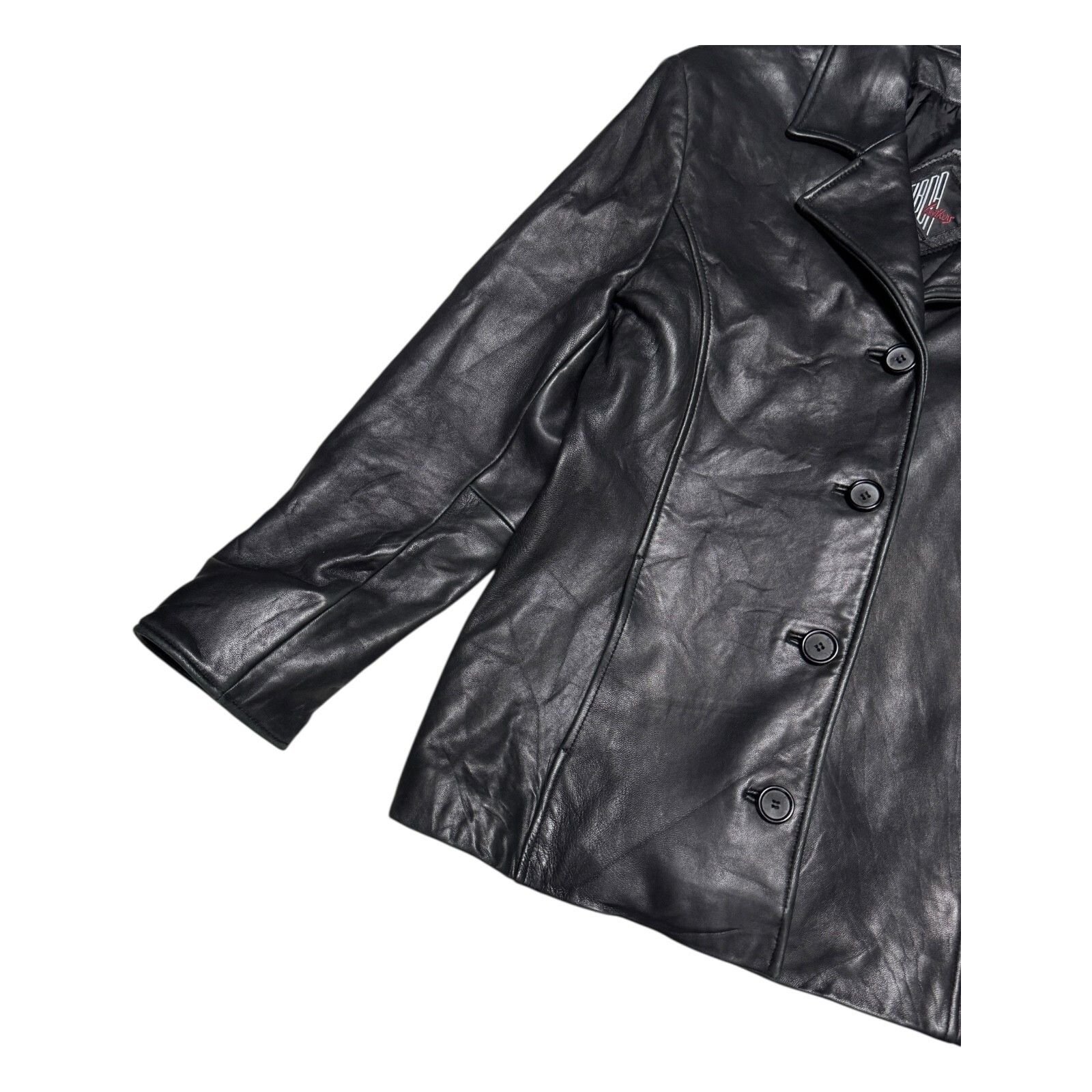 Leather × Vintage TIBOR LEATHER Black Luxury Designer Vintage Y2K Jacket Large Size L / US 10 / IT 46 - 2 Thumbnail
