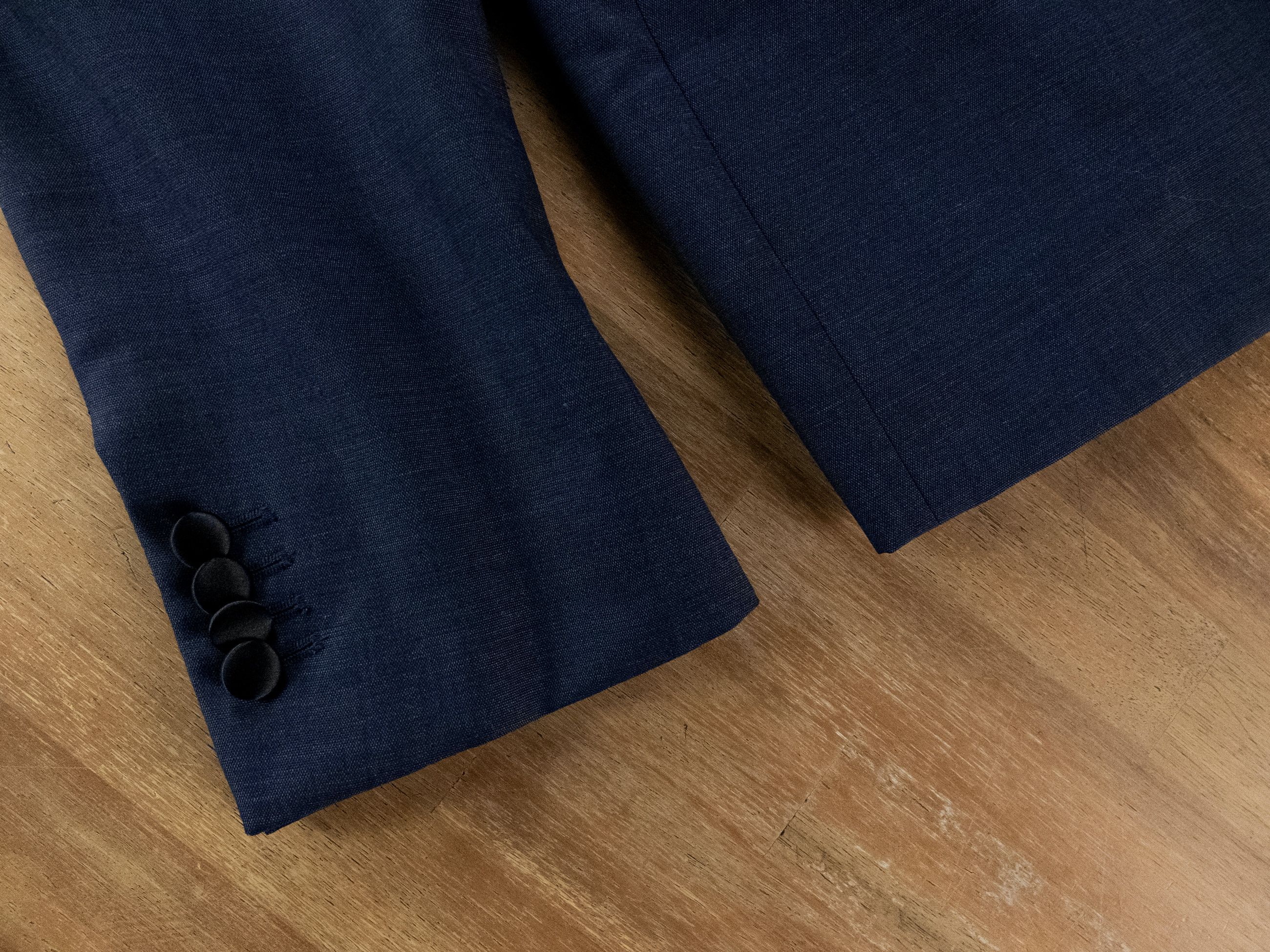 Z Zegna Z ZEGNA navy blue wool tuxedo jacket Size 44 US / 54 IT Size 44R - 6 Thumbnail