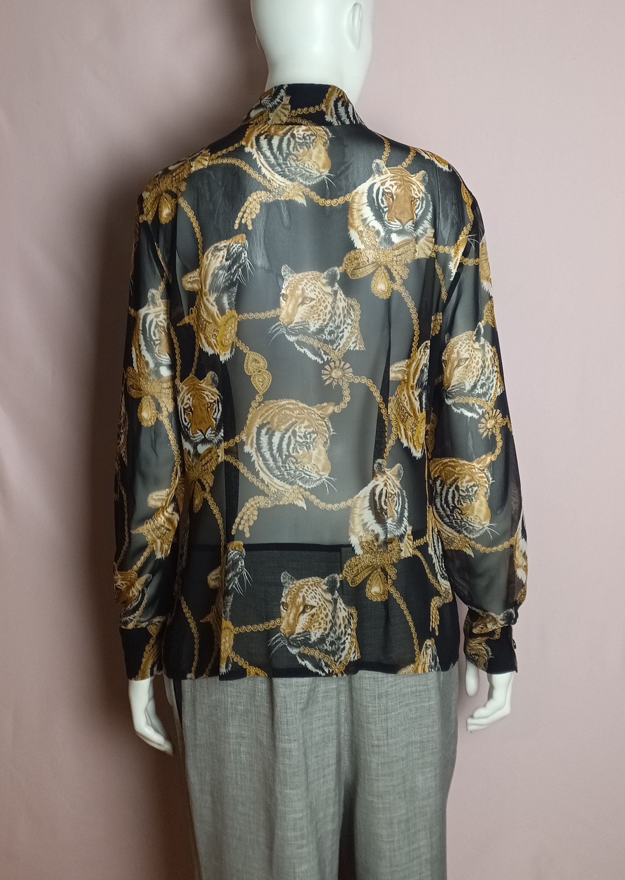 Escada ESCADA Silk Blend Blouse Shirt Tiger Print EU 40 Size M / US 6-8 / IT 42-44 - 3 Thumbnail