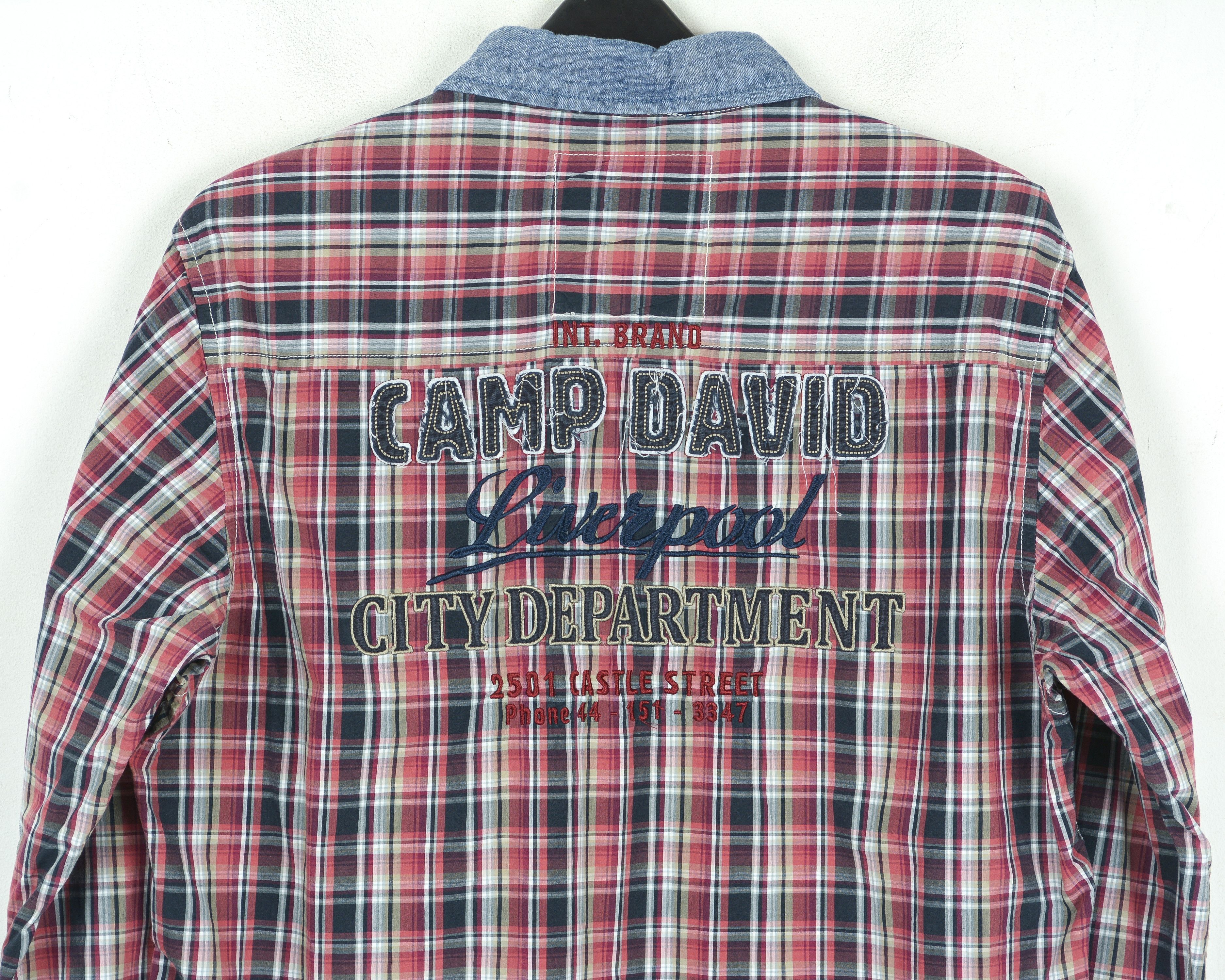 Camp David Casual Shirt Long Sleeve Button Embroidery Check Regular Size US L / EU 52-54 / 3 - 8 Thumbnail