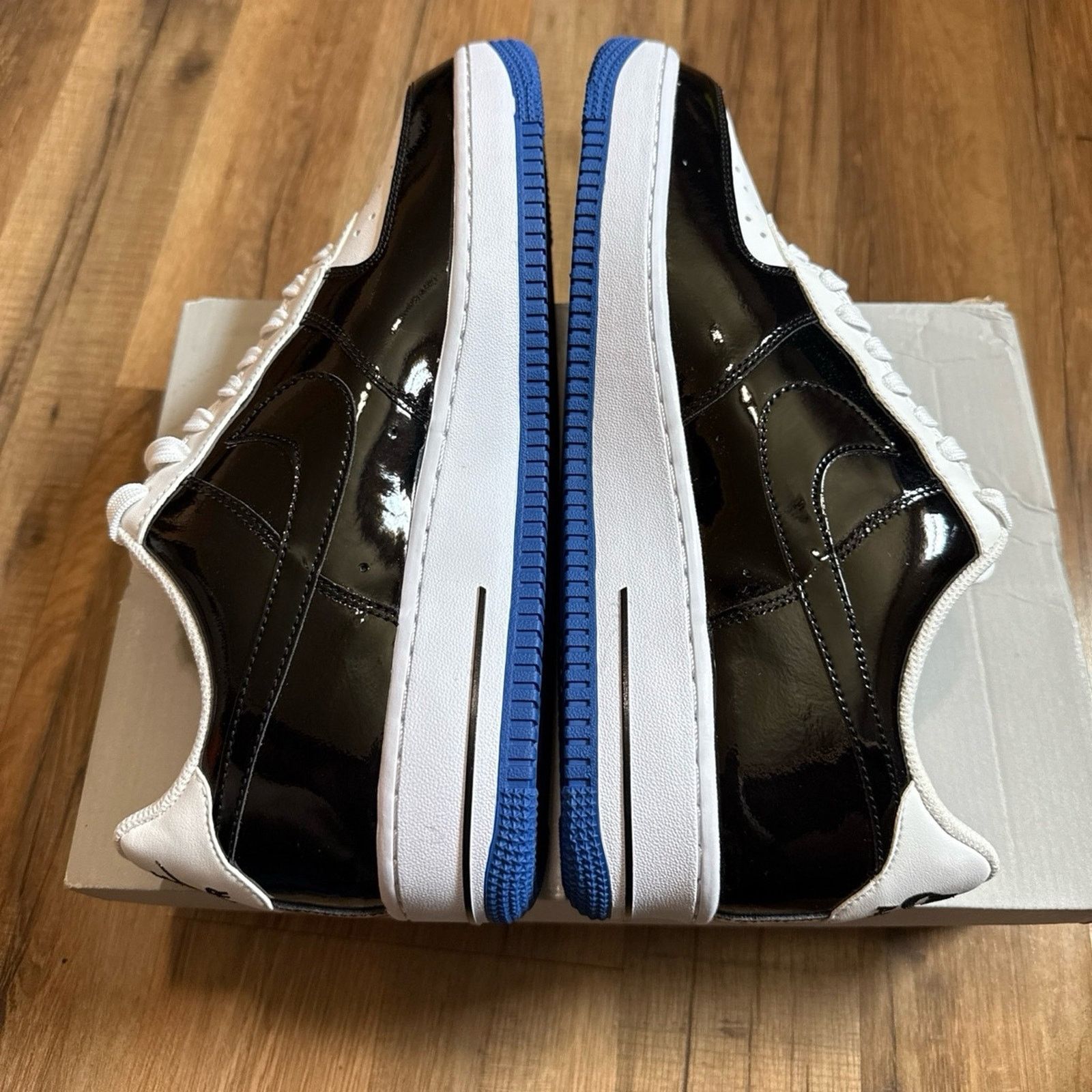 Nike 2014 Nike Air Force 1 Concord Patent Black White Game Royal Size US 10 / EU 43 - 5 Thumbnail