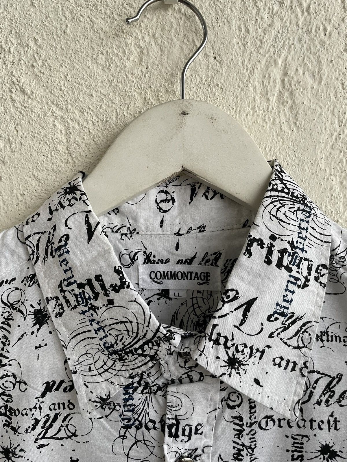 Hysteric Glamour × If Six Was Nine × Le Grande Bleu (L.G.B.) 2000s Comontage japan Poem Full print shirt y2k style Size US L / EU 52-54 / 3 - 3 Thumbnail