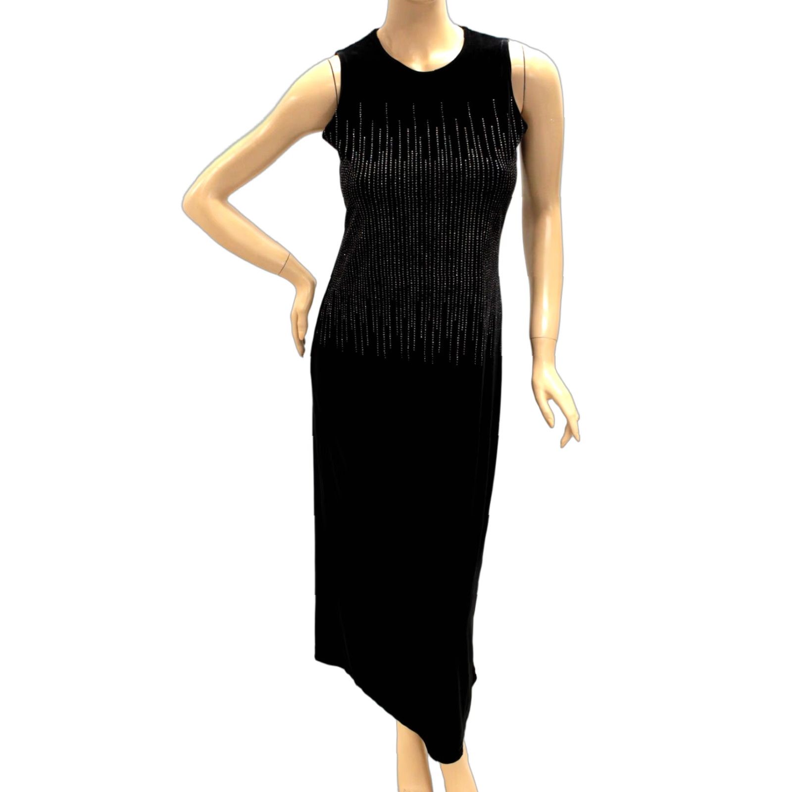 Velvet VINTAGE Ronni Nicole Velvet Maxi Dress Women's 8P Black Sequined Sexy Sparkle Bodycon Size M / US 6-8 / IT 42-44 - 1 Thumbnail