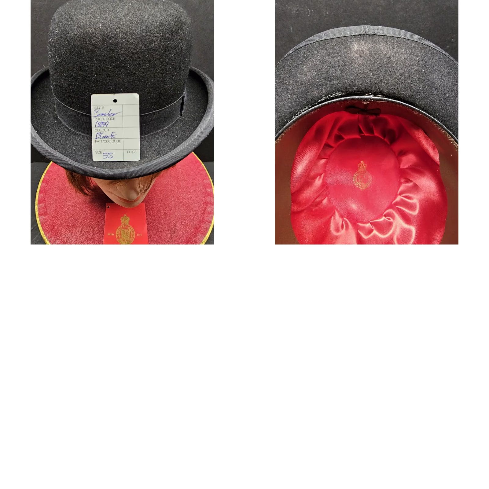 Vintage VINTAGE Christys of London Black Bowler Hat Fine Fur Handmade Men's Size 55 Size ONE SIZE - 11 Thumbnail