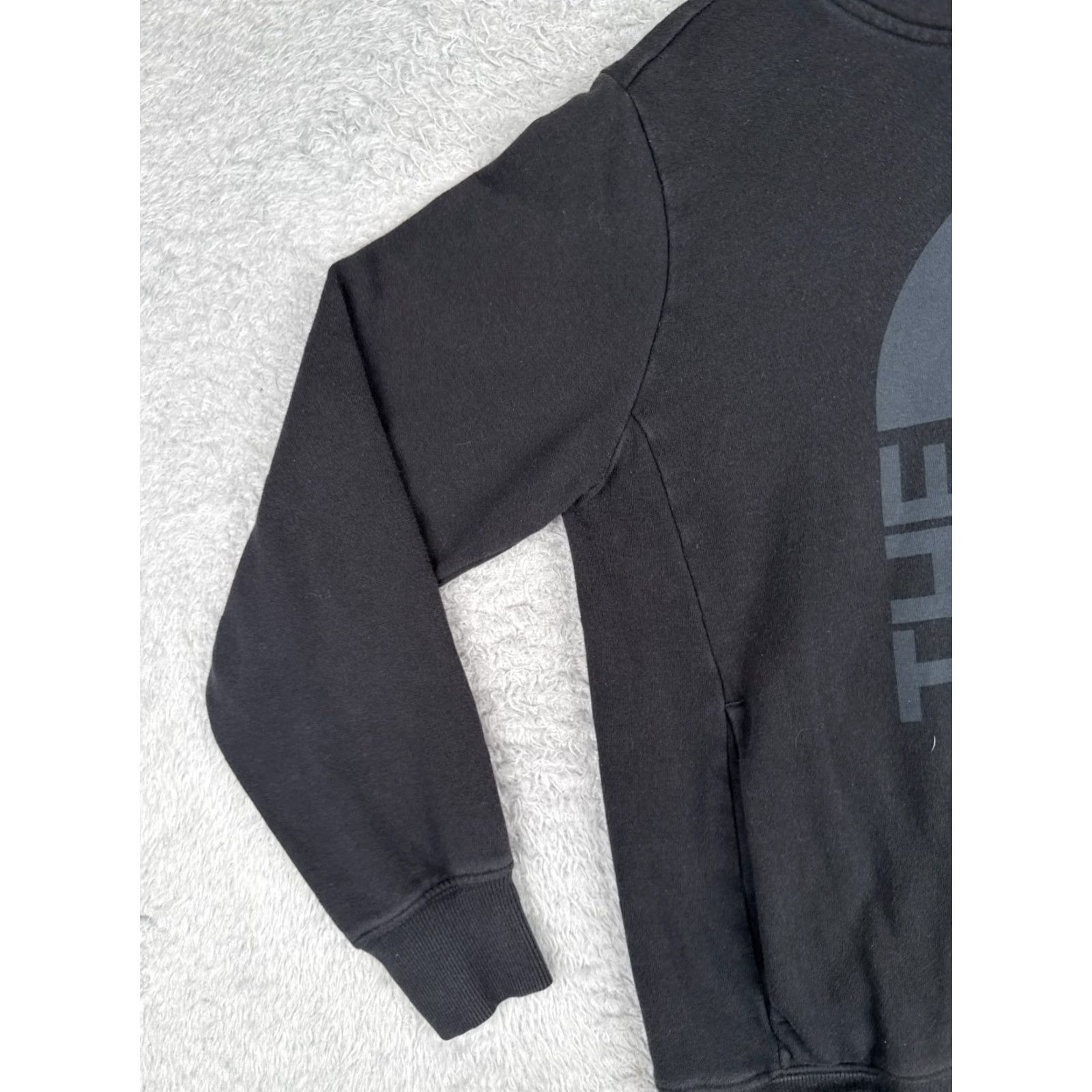 The North Face The North Face Hoodie Women S Black Pullover Pockets Cotton Blend Logo Crew Neck Sweatshirt Activewear Size S / US 4 / IT 40 - 3 Thumbnail