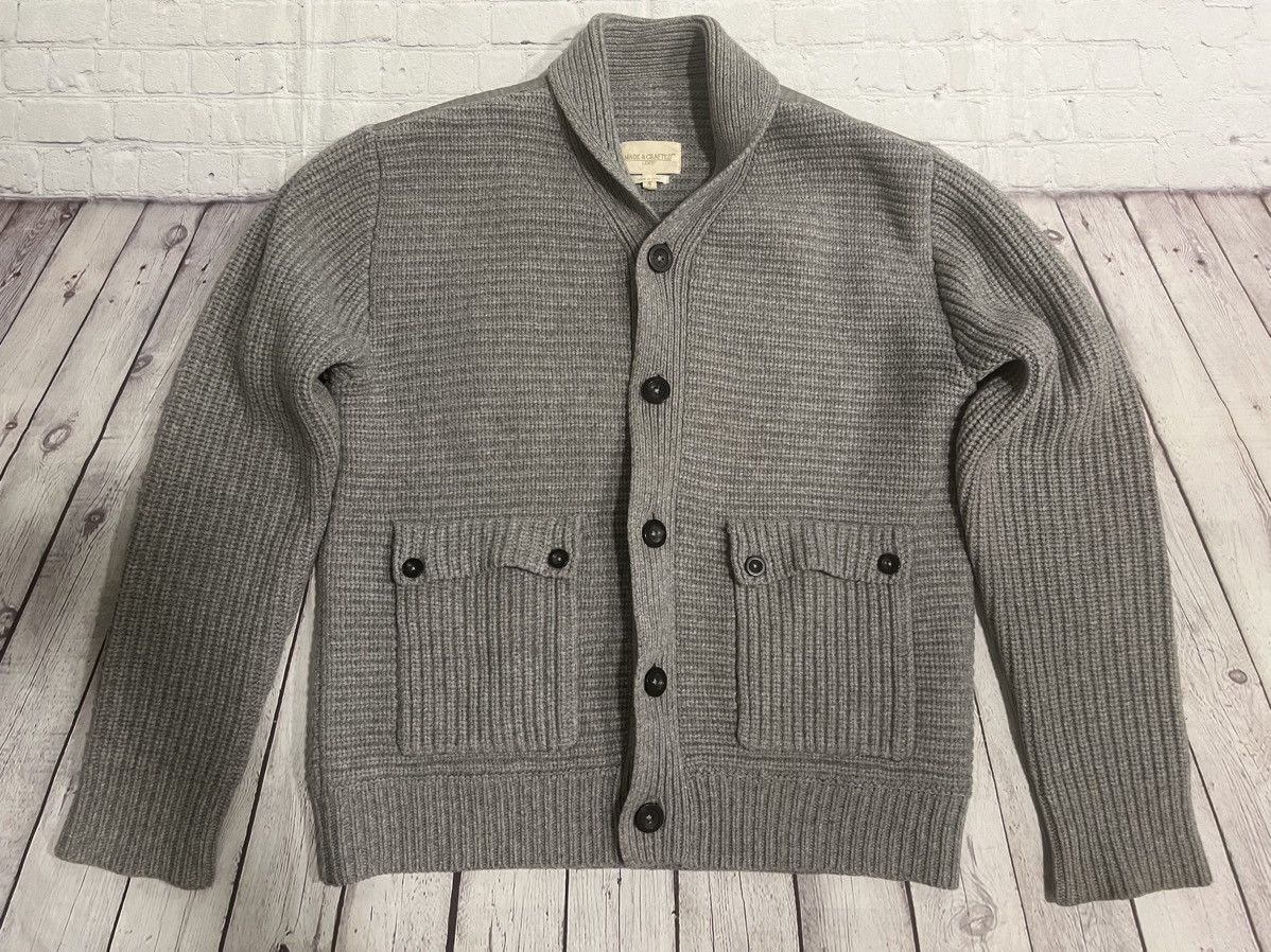 image of Levis x Levis Made Crafted Levi’S Made And Crafted Grey Wool And Cashmere Cardigan Size 4, Men's