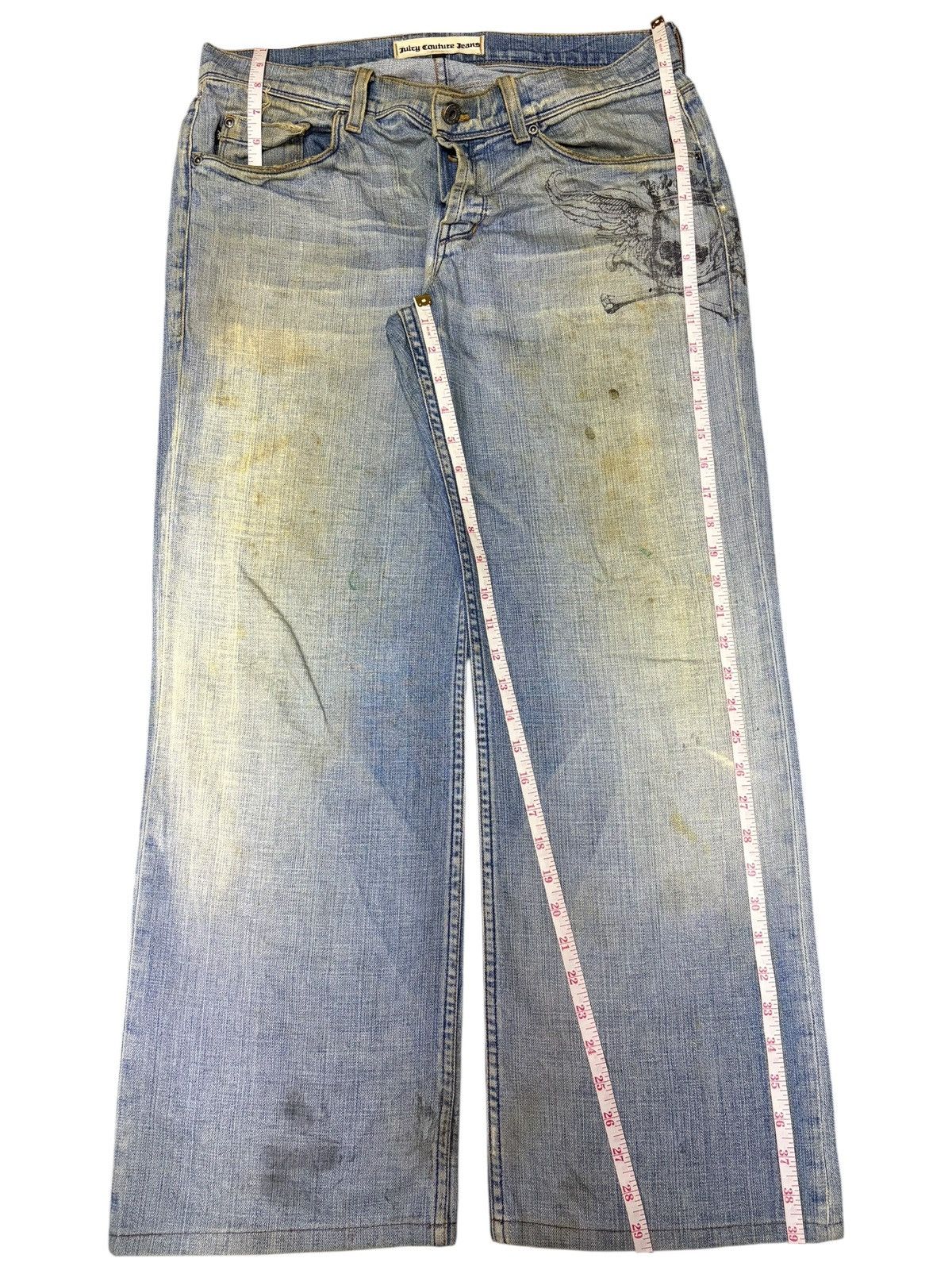 Junya Watanabe Vintage Japanese Brand Punk Skull Printed Baggy Jeans Size US 33 - 7 Thumbnail