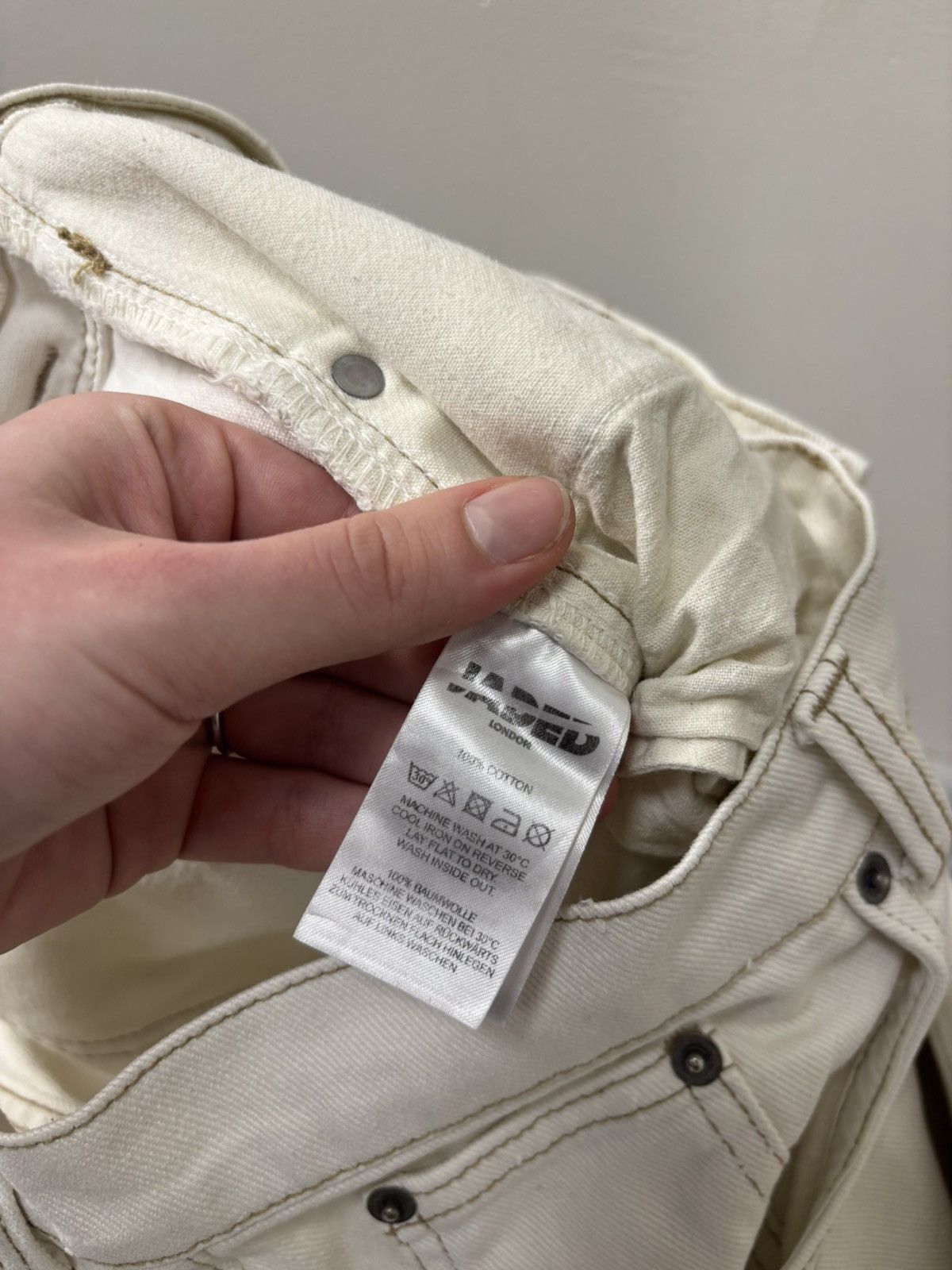 Jaded London Jaded London Double Knee Y2K Off White Skate Fit Baggy Jeans Size US 32 / EU 48 - 12 Thumbnail