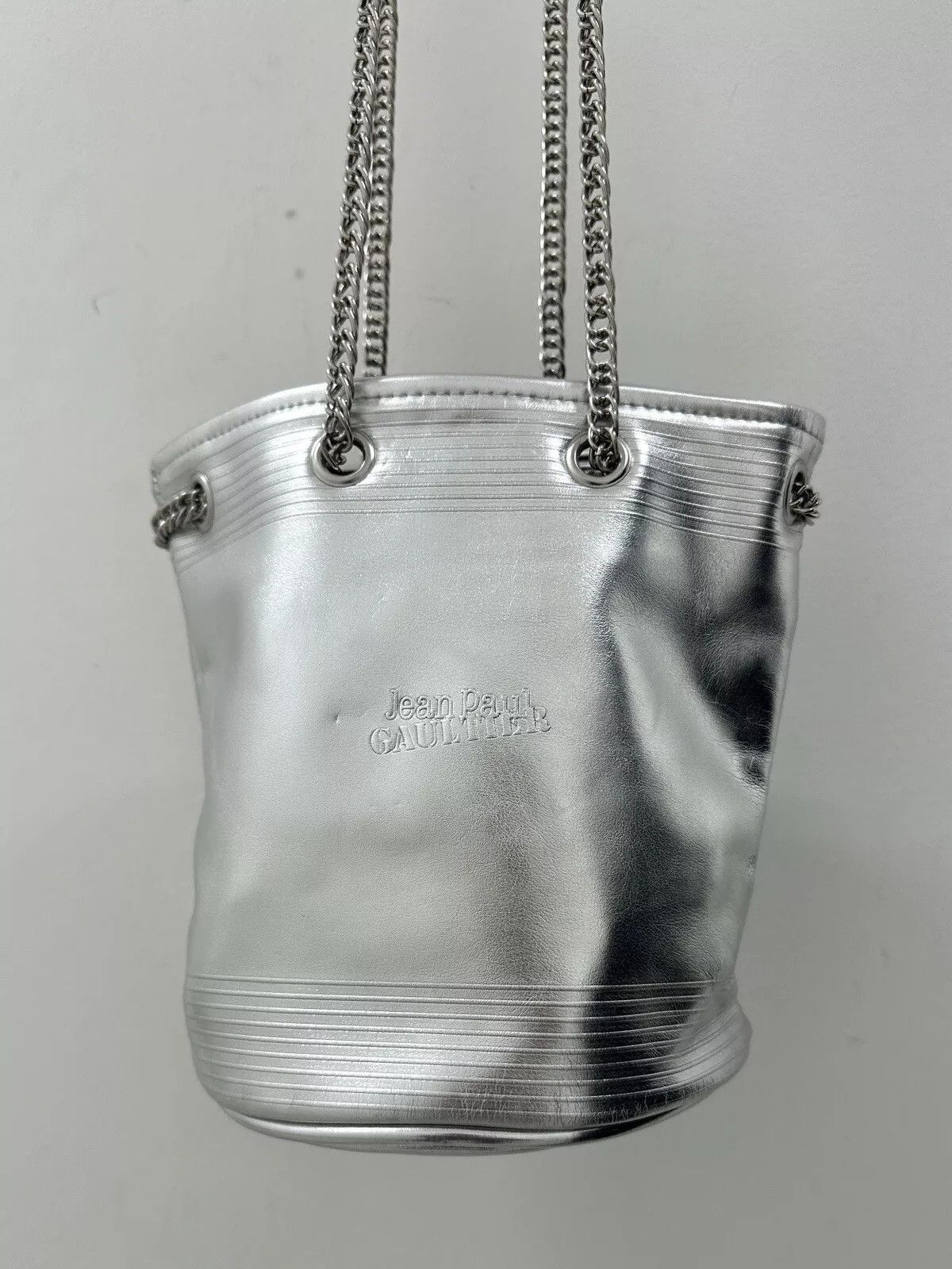 Jean Paul Gaultier jean paul gaultier silver bucket bag PU metallic handbag Size ONE SIZE - 2 Thumbnail