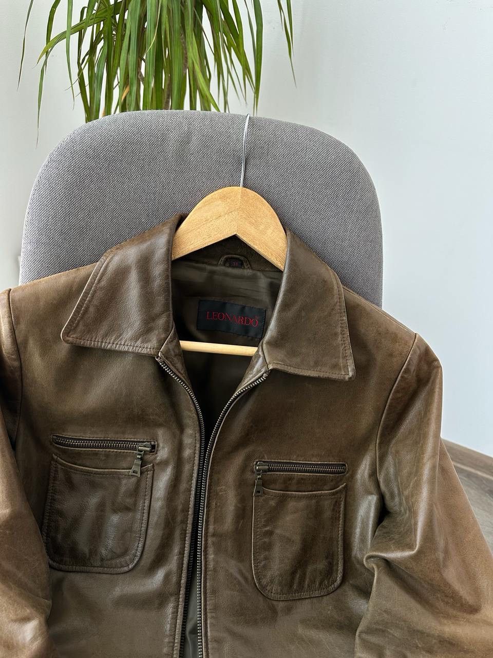 Genuine Leather × Japanese Brand × Vintage Vintage Genuine Leather Leonardo Brown Jacket Size US S / EU 44-46 / 1 - 16 Thumbnail