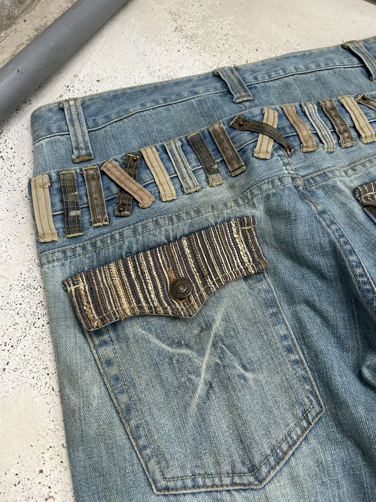 If Six Was Nine Vintage Dominate Double Waist Belt Loop Light Dirty Washed Size US 33 - 20 Thumbnail
