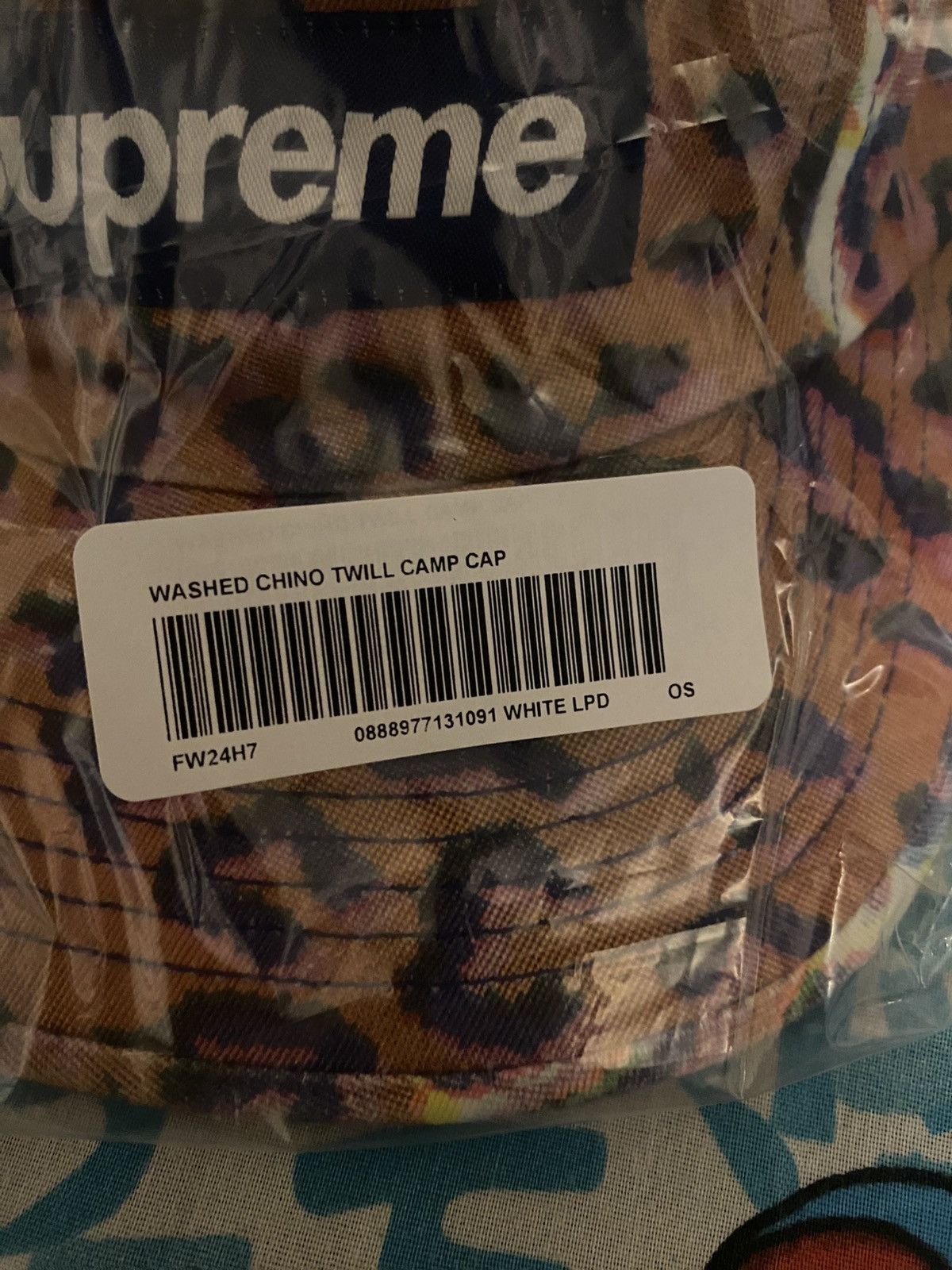 Supreme Supreme Washed Chino Twill Camp Cap Leopard FW24 Size ONE SIZE - 4 Thumbnail
