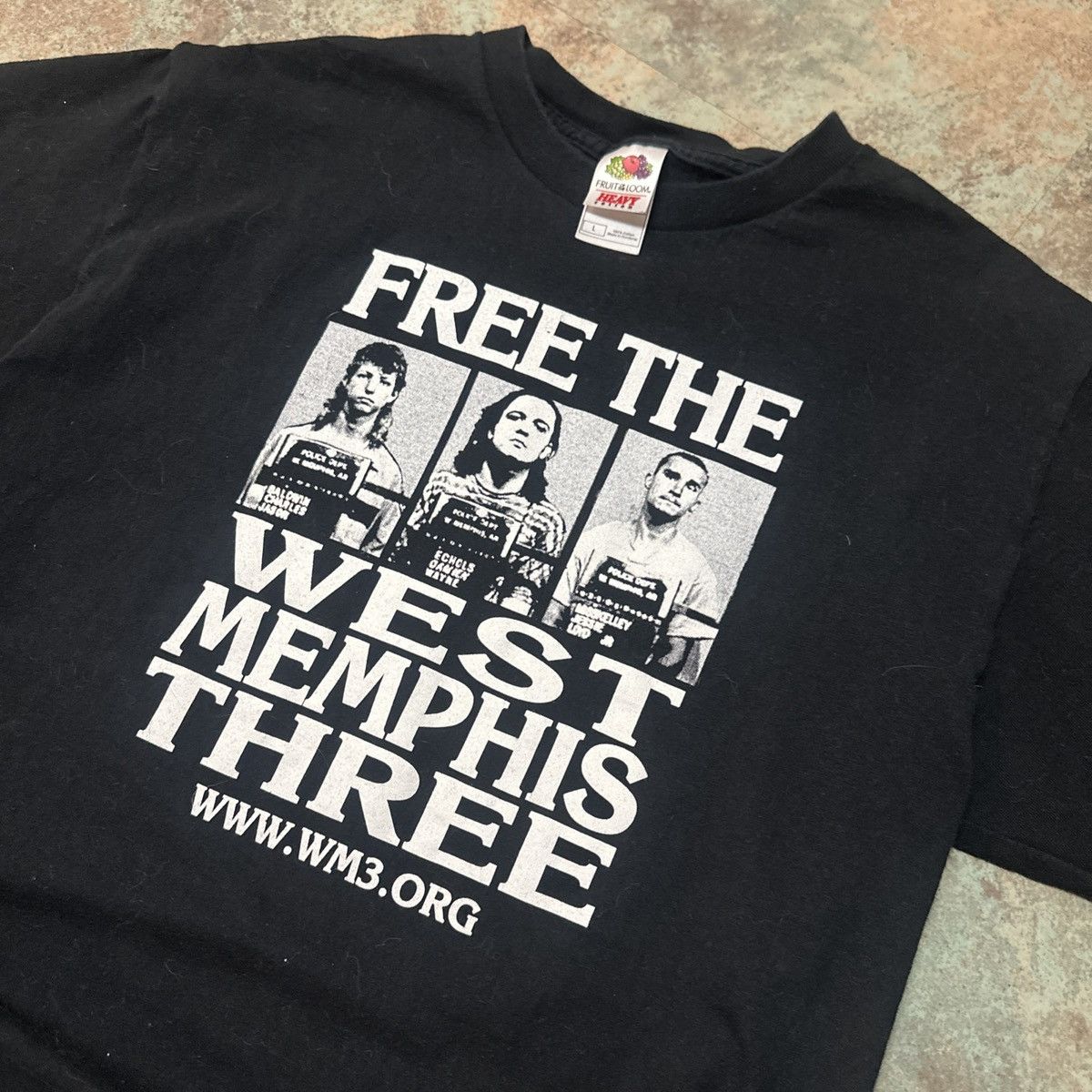 Fruit Of The Loom FREE THE WEST MEMPHIS 3 CRIME TEE Size US L / EU 52-54 / 3 - 1 Thumbnail