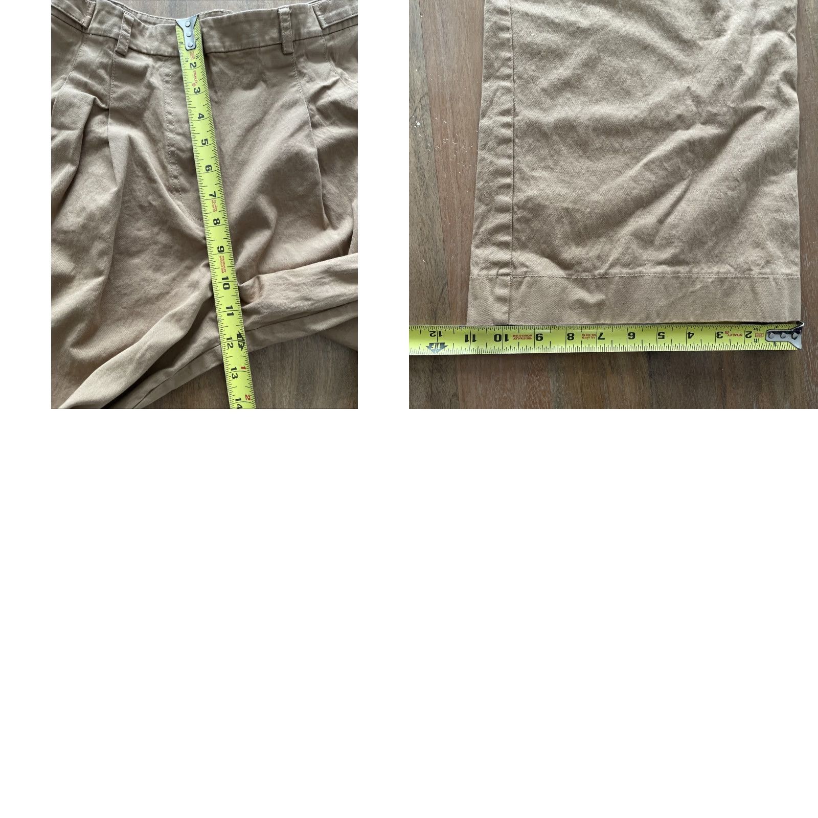 Abercrombie & Fitch Abercrombie & Fitch Pants Womens 27x27 Tan High Rise Cinch Waist Wide Leg Chino Penny Pleated Pockets Retro City Boho Office Casual Workwear Size 27" / US 4 / IT 40 - 8 Thumbnail