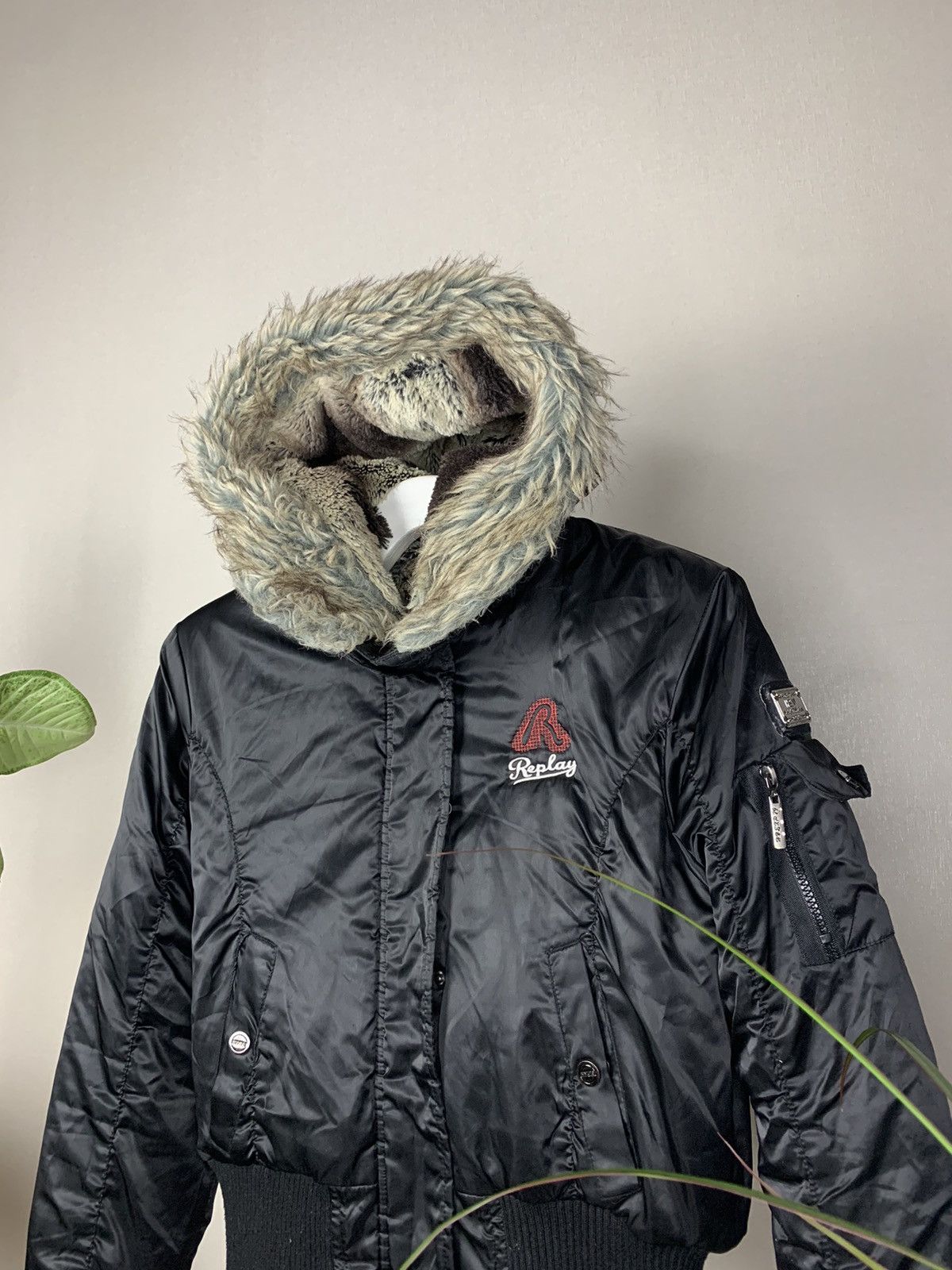 レディース fur gimmick jacket ムートン goa LGB dia Y2K