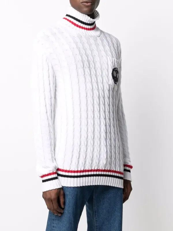 Balmain o1y0426 Turtleneck Sweater in Multicolor Size US M / EU 48-50 / 2 - 3 Thumbnail