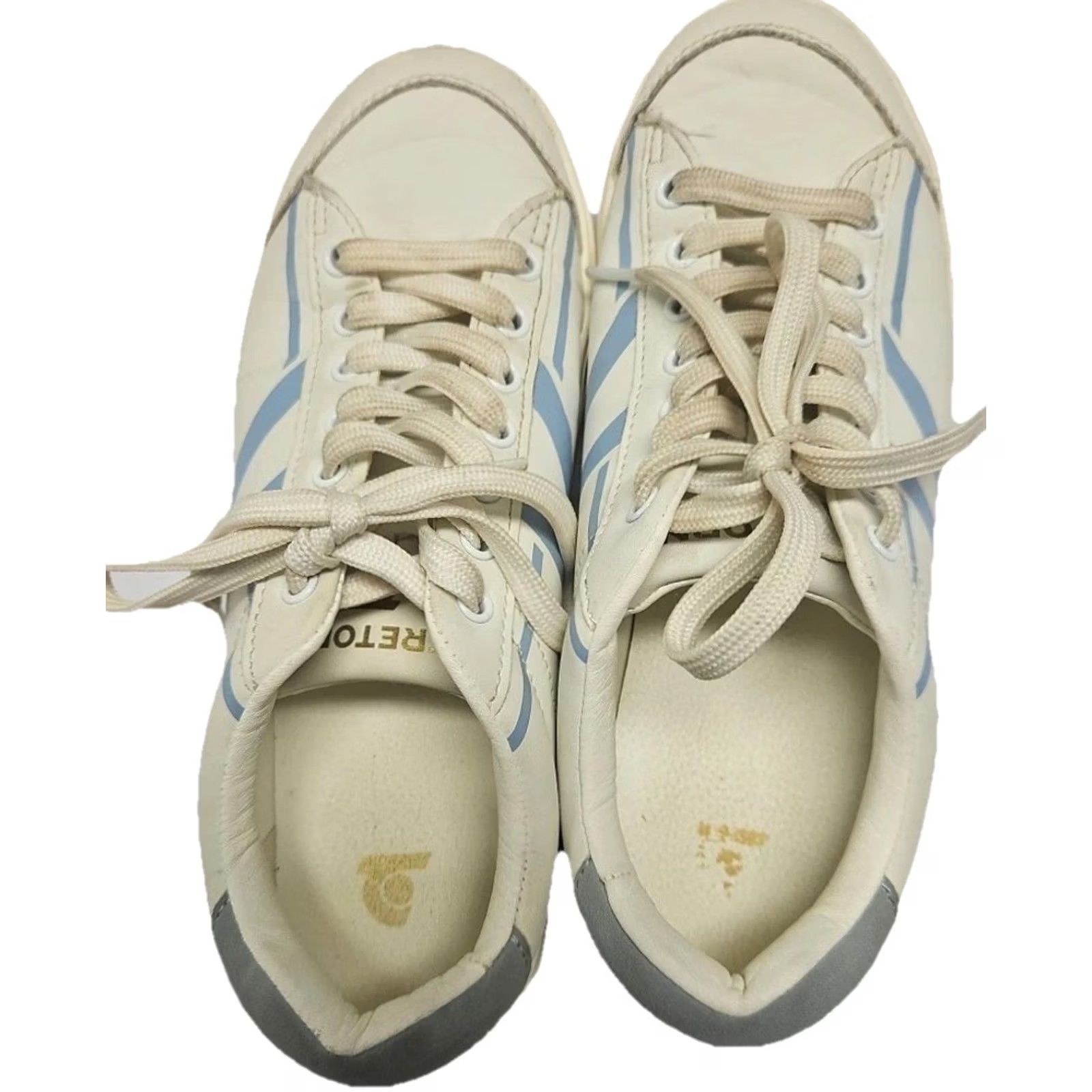 Tretorn Tretorn Serve Sneakers Women 7 Cream Blue Low Top Casual Preppy Ivory Retro Athletic Size M / US 6-8 / IT 42-44 - 6 Thumbnail