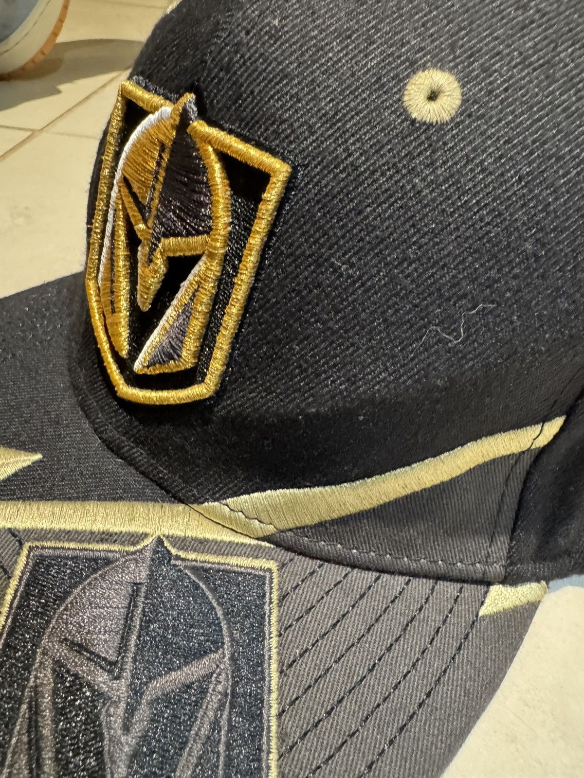 NHL Las Vegas Golden Knights Retro Snapback Hat Black Gold Size ONE SIZE - 5 Thumbnail
