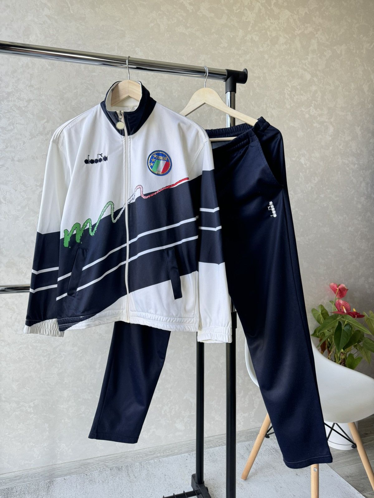 Diadora Italy Vintage 1990 Soccer Track Suit