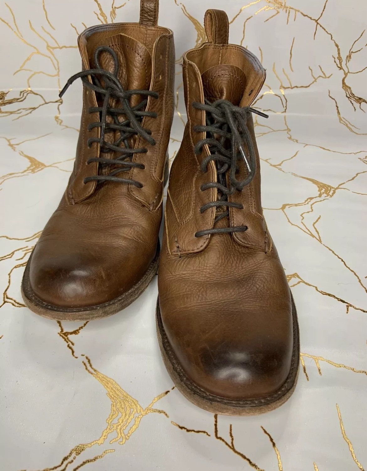 Frye Frye Mens Phillip Lace Up Brown Boots 3487883 US9 D EU42 Size US 9 / EU 42 - 3 Thumbnail