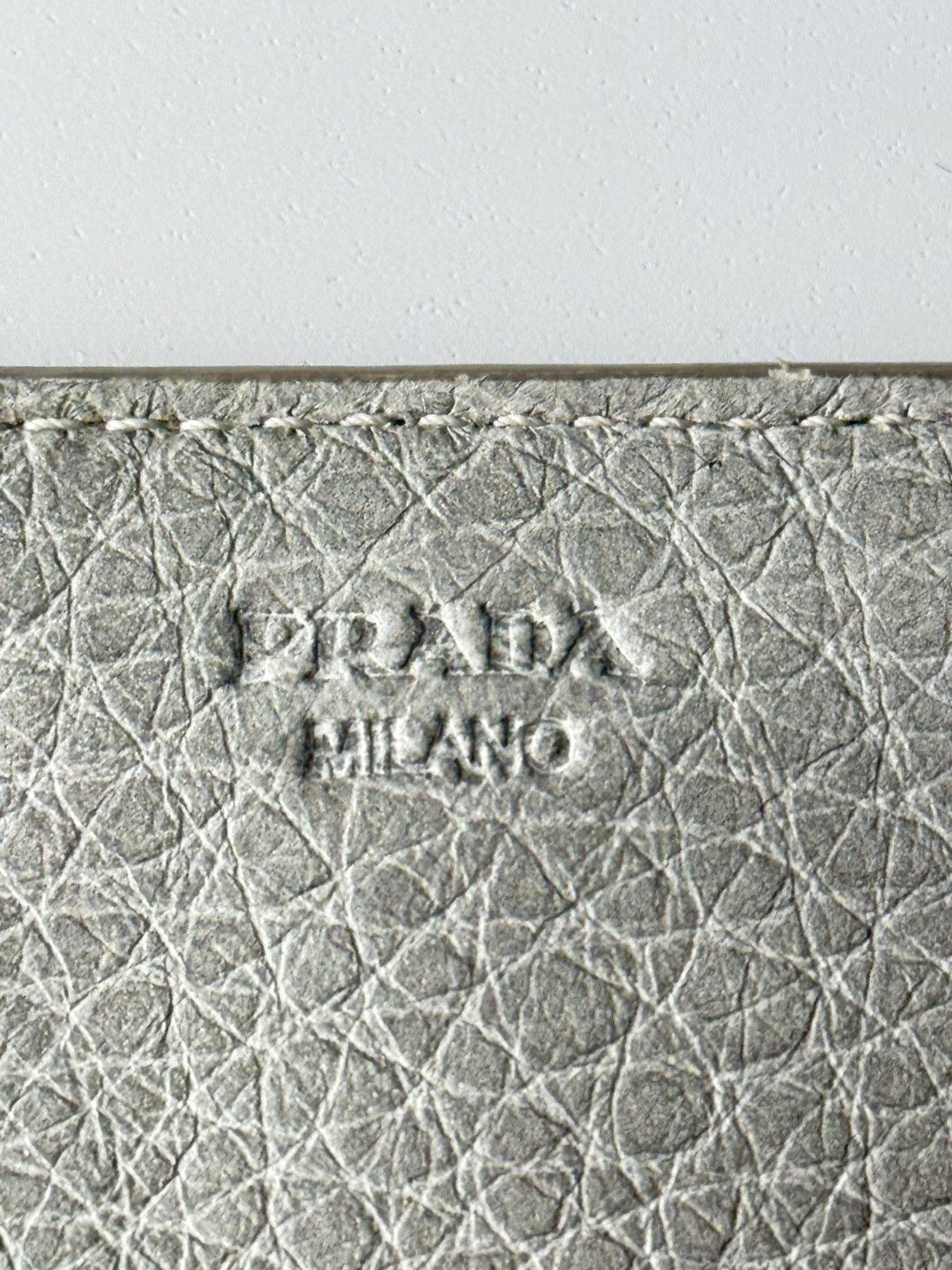 Prada Prada Leather Wallet Grey Size ONE SIZE - 6 Thumbnail