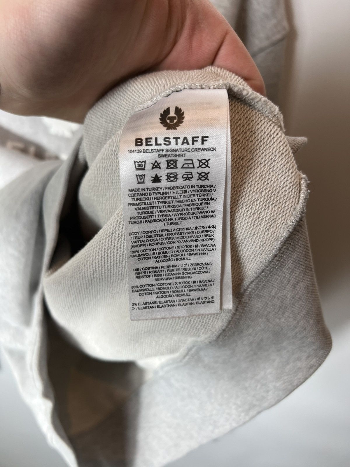 Belstaff Vintage streetwear y2k Belstaff Big Logo Gray Sweatshirt Size US M / EU 48-50 / 2 - 5 Thumbnail