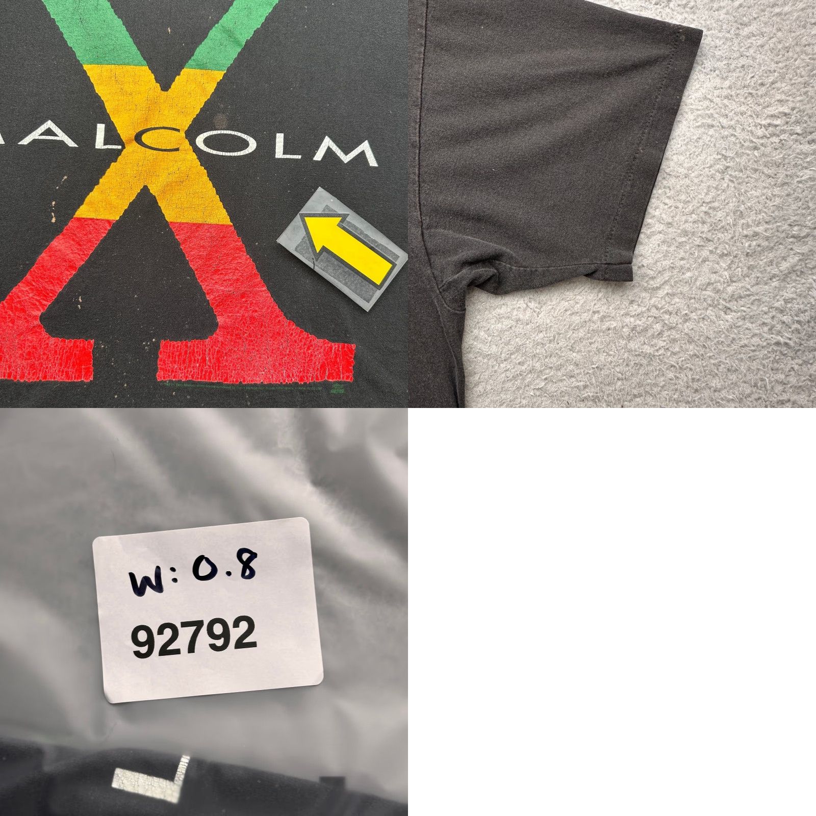 Lee VINTAGE Malcolm X Spike Lee Denzel Washington Movie Film T-Shirt Mens XL Graphic Black Hanes Winterland Size US L / EU 52-54 / 3 - 9 Thumbnail