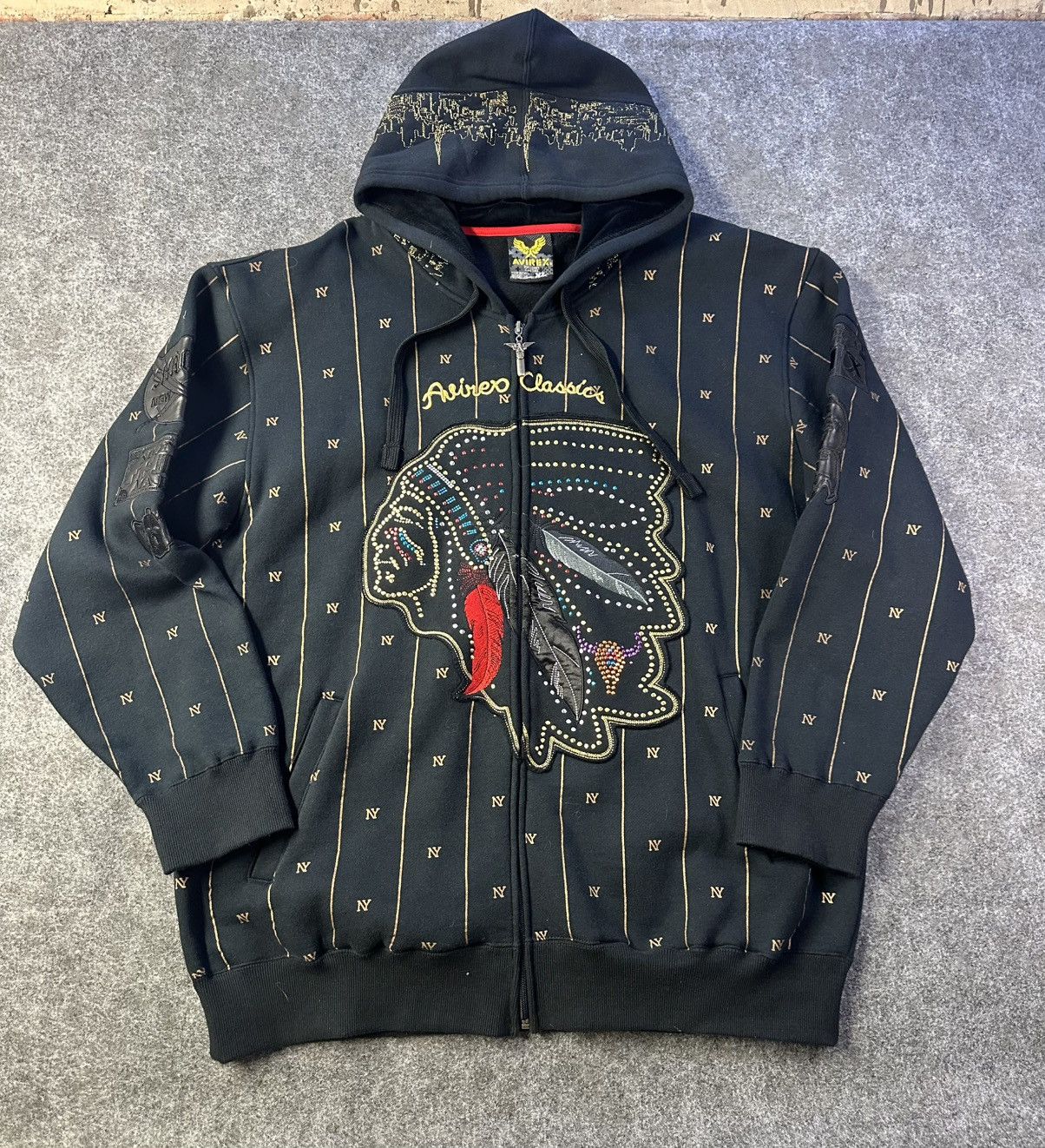 Avirex Super RARE Avirex sweater size Xl AOP Indian Head New York Size US XL / EU 56 / 4 - 2 Thumbnail