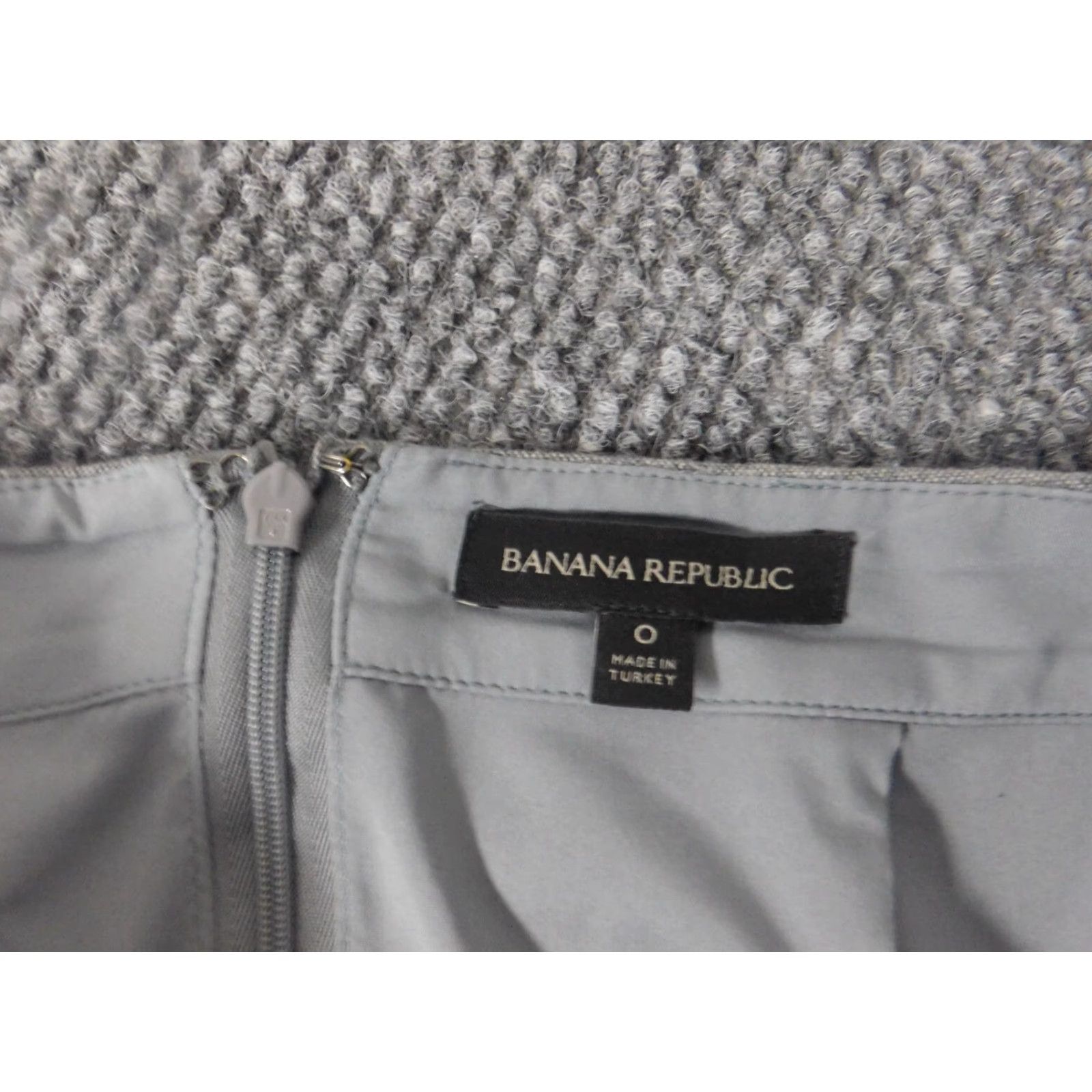Banana Republic Banana Republic Skirt Womens 0 Gray A-Line Wool Stretch Zip Short Casual Daywear 90s? Size 25" / US 0 / IT 36 - 7 Thumbnail