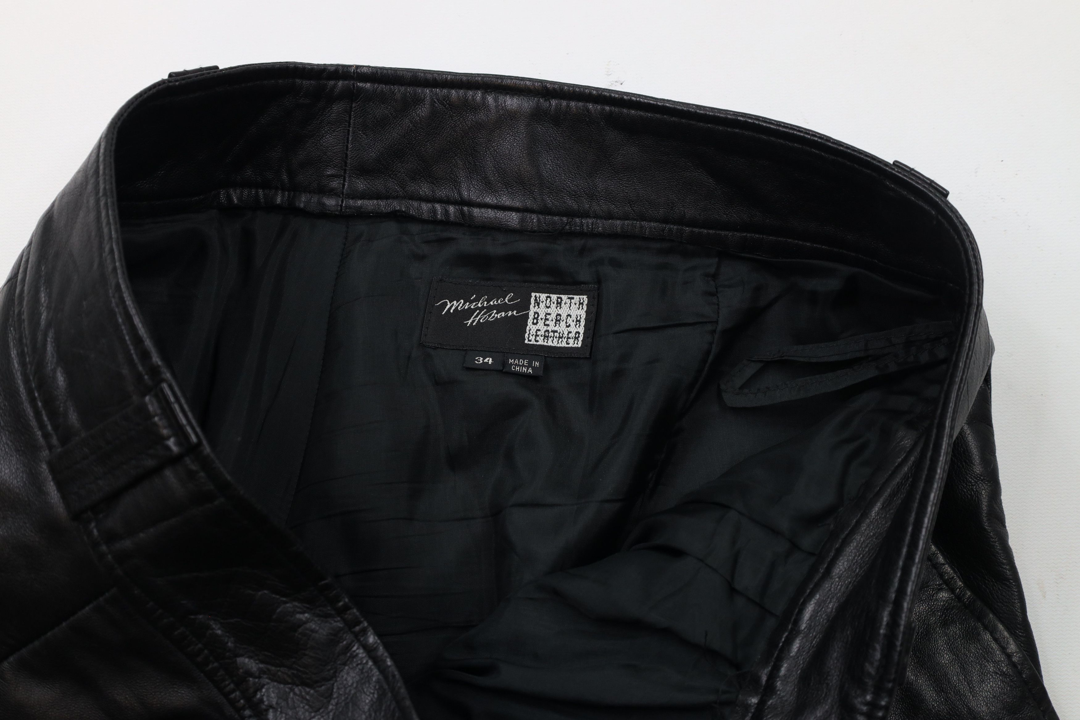 Vintage Vintage 80s 90s Michael Hoban Beach Leather Pants Black Size US 34 / EU 50 - 6 Thumbnail