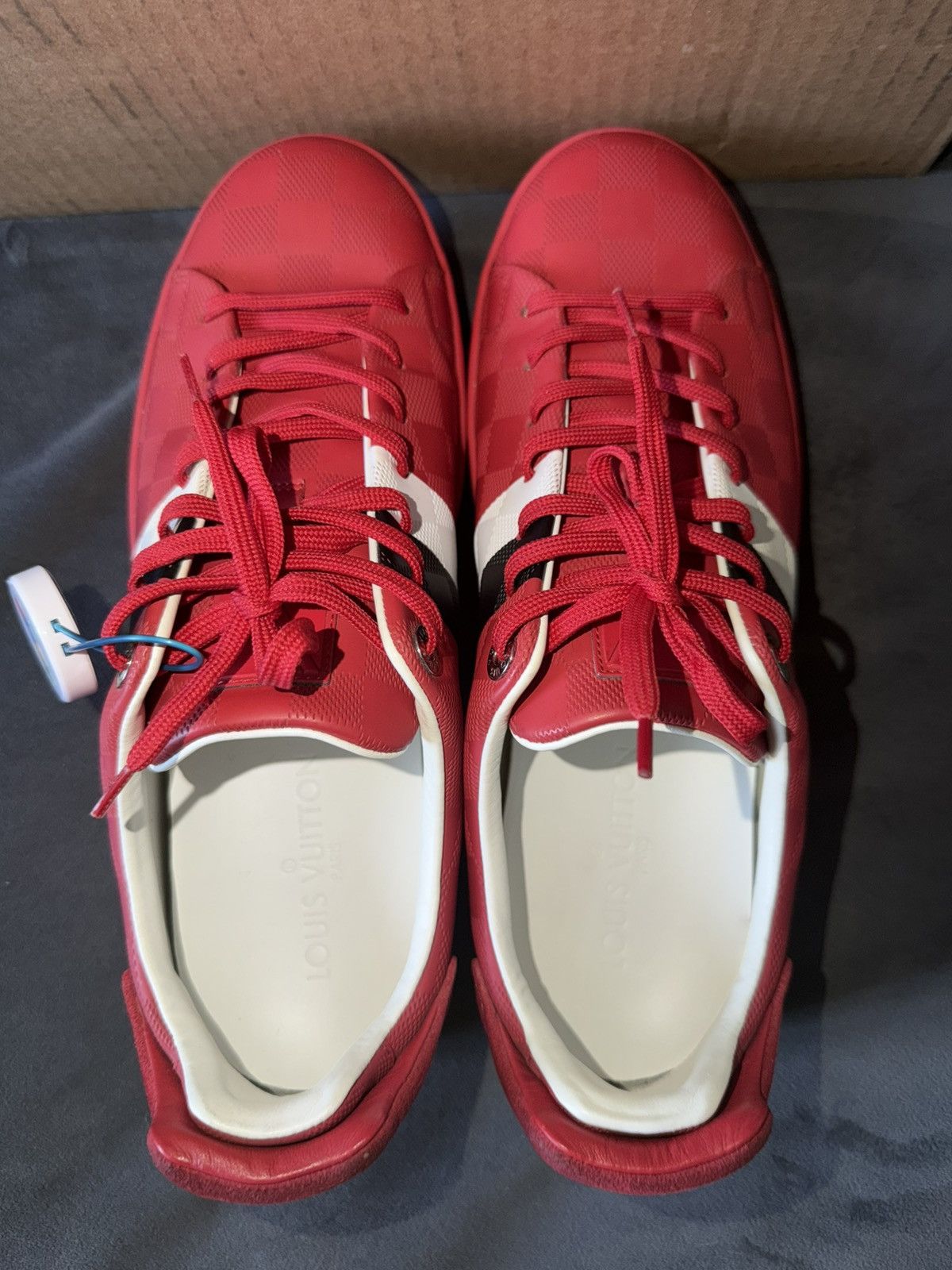 Louis Vuitton Louis Vuitton Red Checkered Front Row Size 8-8.5 US Men’s Size US 8 / EU 41 - 5 Thumbnail