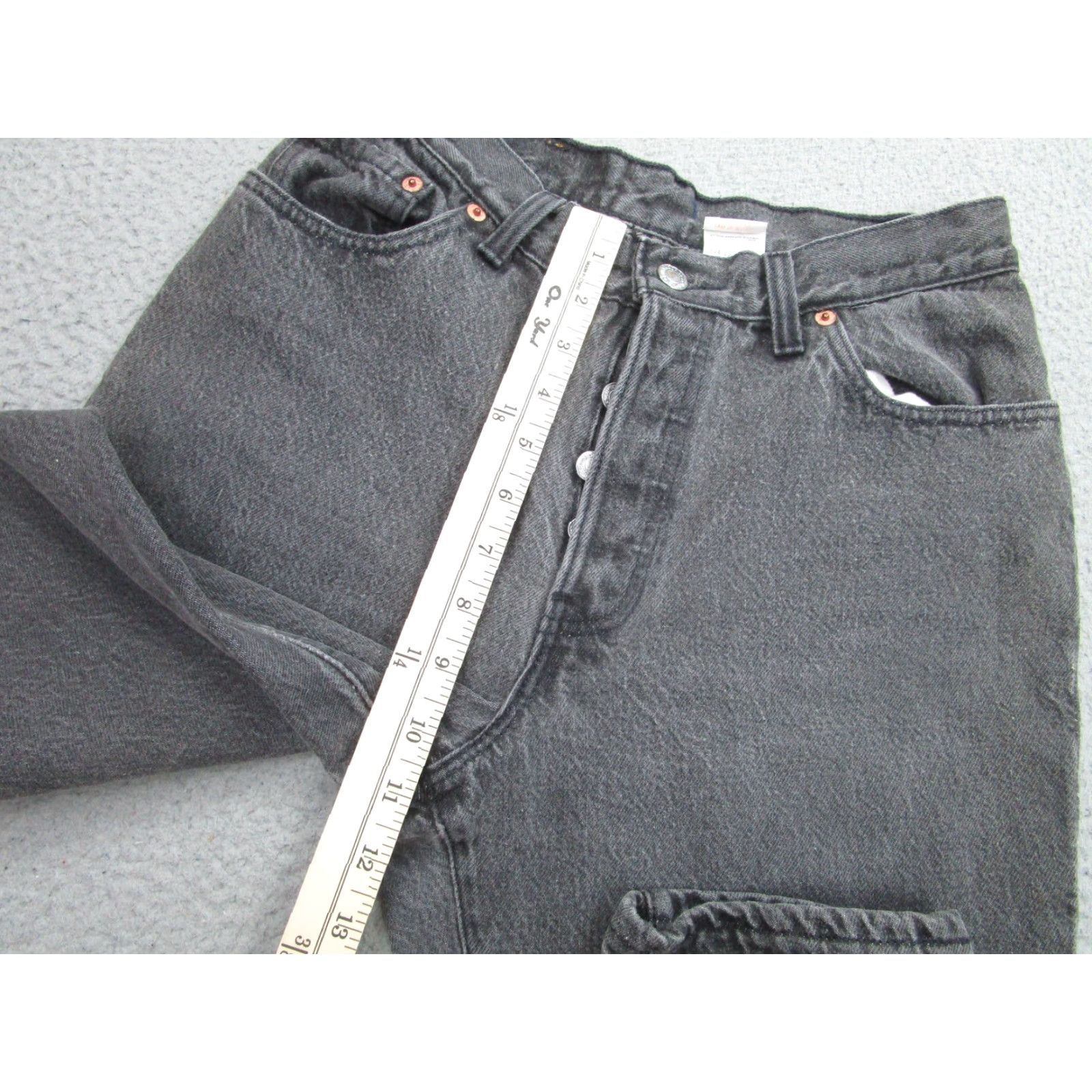 Levi's VINTAGE Levi's 544 Jeans Womens 11 Gray High Rise Tapered Denim Made in USA 90s Mens/Womens? Size 32" / US 10 / IT 46 - 6 Thumbnail
