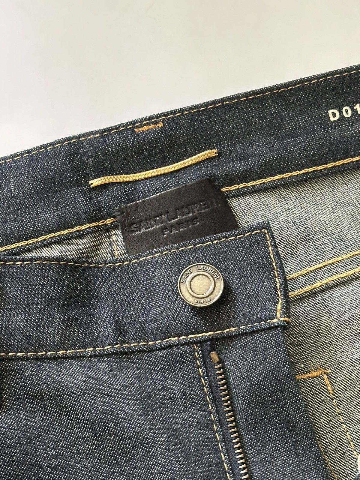 Saint Laurent Paris SAINT LAURENT Hedi Slimane SS 2013 D01 Raw Blue Denim Jeans Size US 28 / EU 44 - 8 Thumbnail