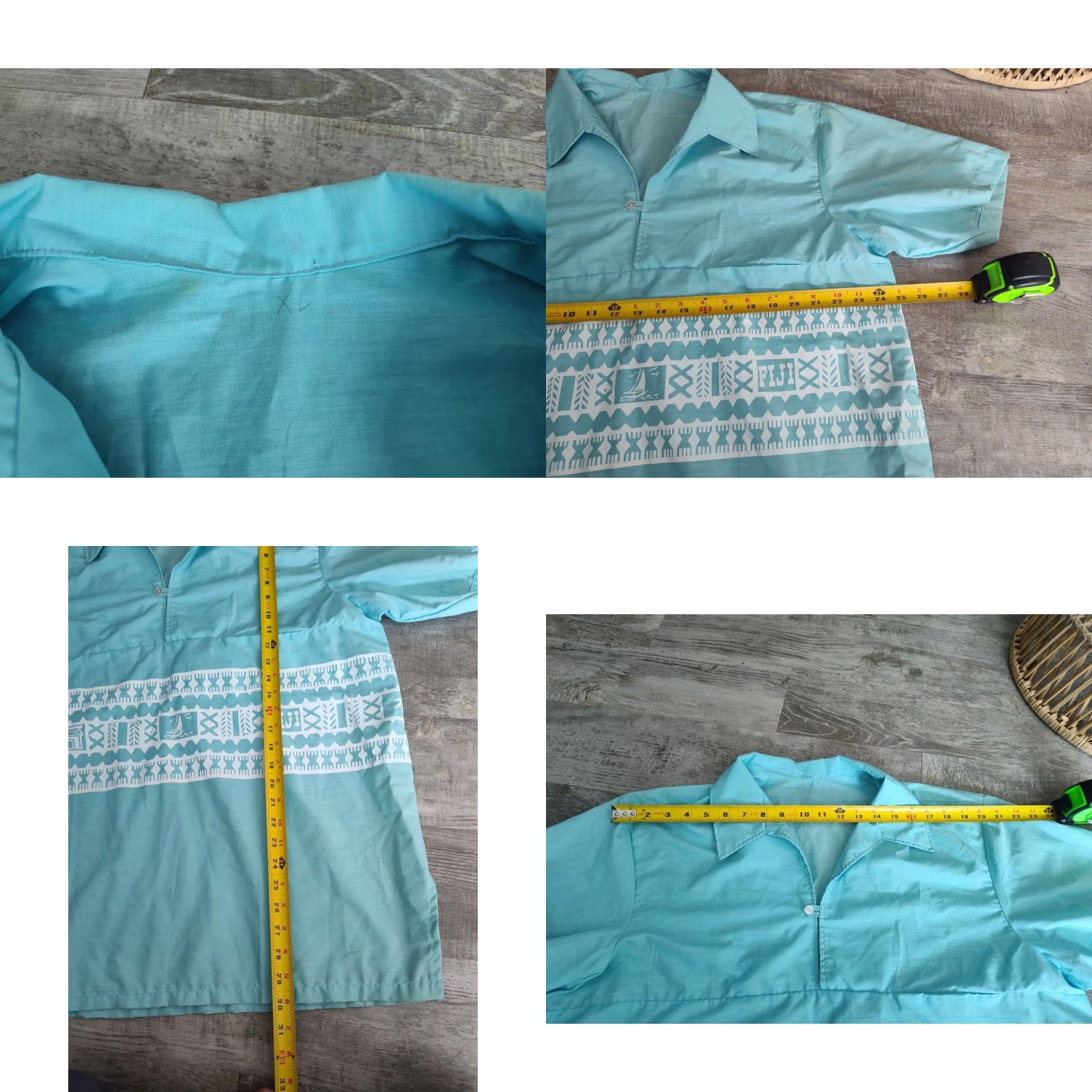 Vintage Vintage 70s Button Up Short Sleeve Beach Camp Shirt XL Blue SailBoat Ocean Size US XL / EU 56 / 4 - 8 Thumbnail